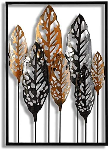 Handmade Metal Wall Art Sculpture - Rustic Wrought Iron Abstract Branch Design, Framed Wall Plaque Decor for Living Room, Bedroom & Office | Unique Colored Hanging Wall Decorations for Home & Commercial Spaces
