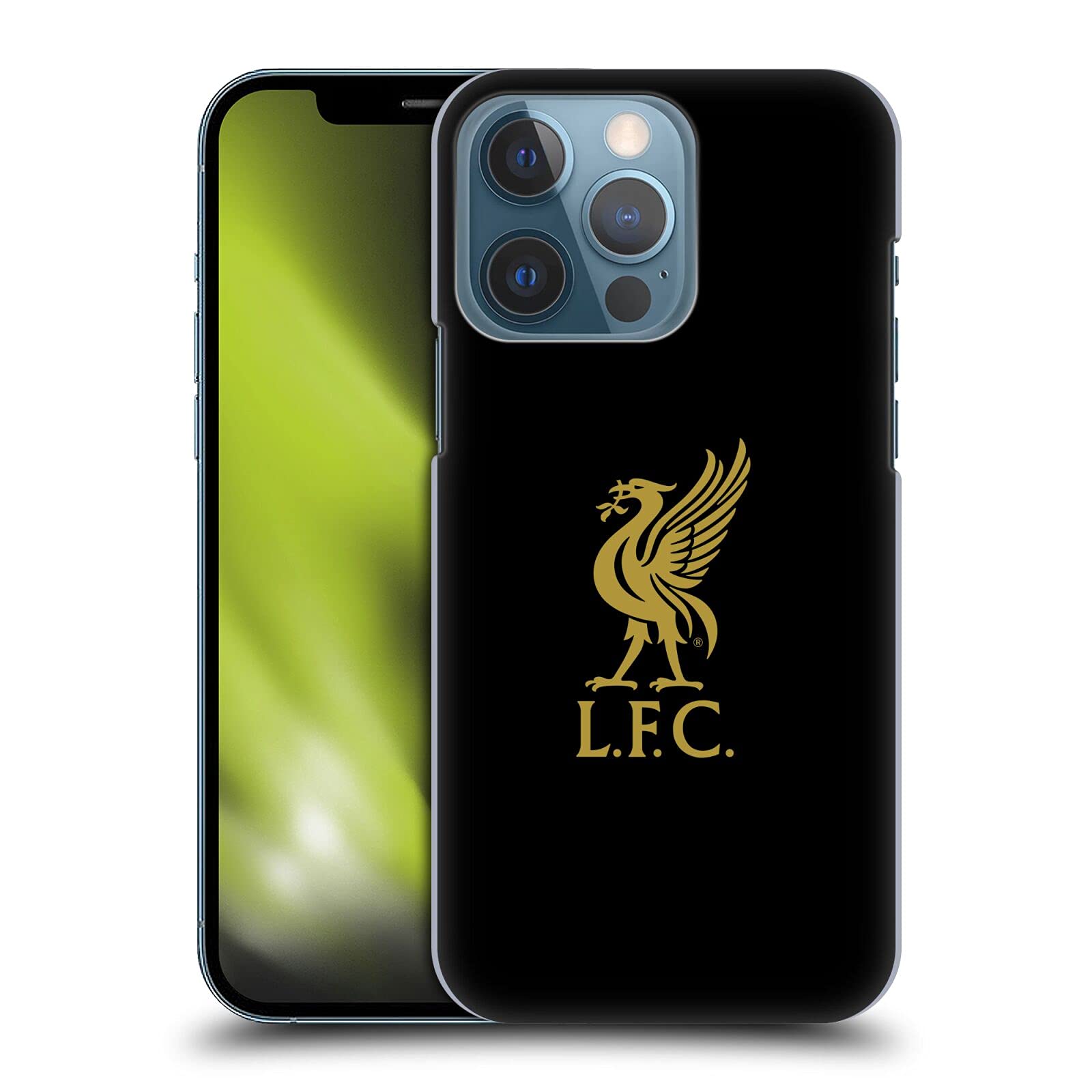 Liverpool FC iPhone 13 Pro Case - Officially Licensed Hard Back Cover with Gold Logo & Black Liver Bird Design - Perfect for Matchdays, Travel, and Everyday Protection