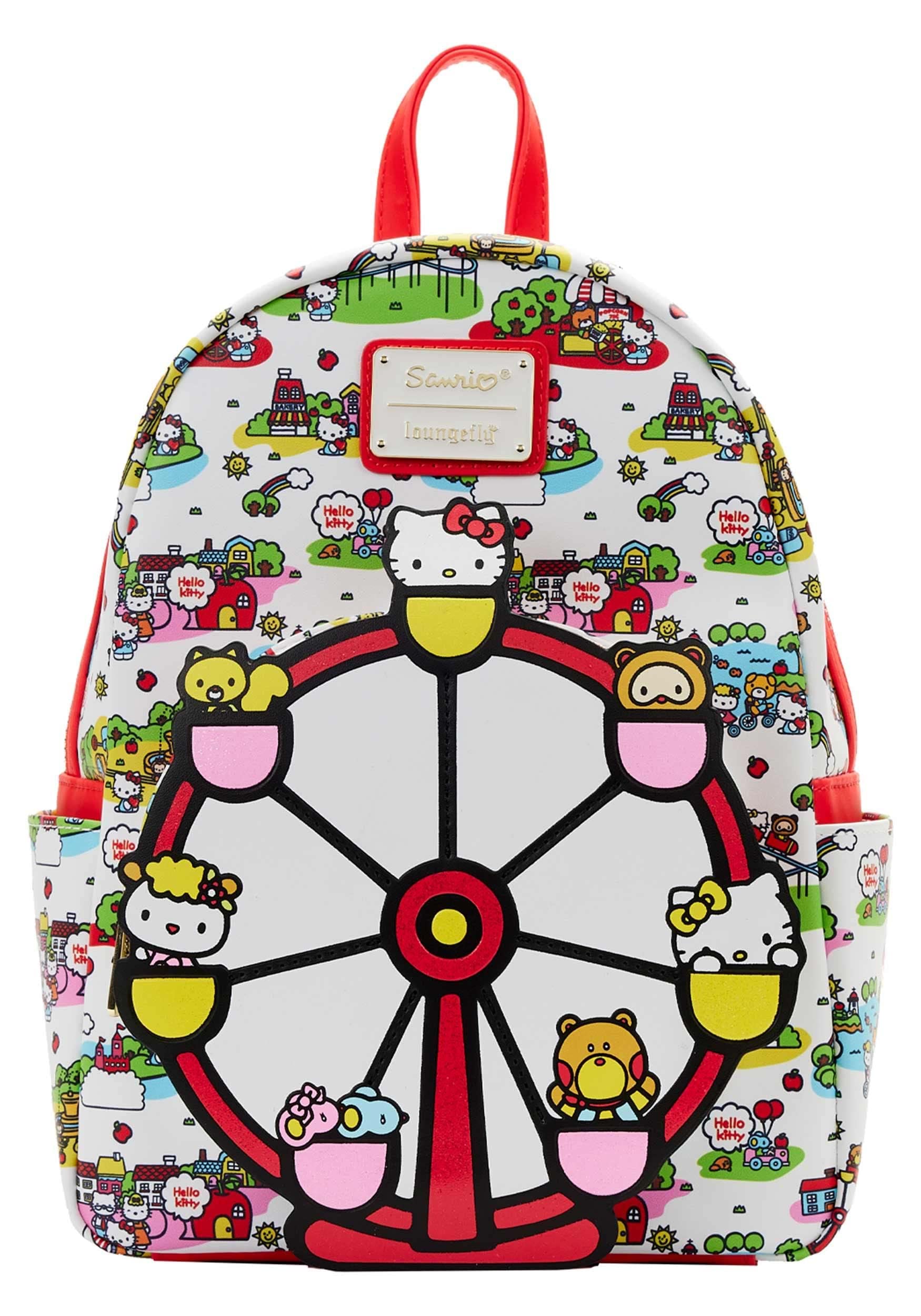 Loungefly Hello Kitty and Friends Carnival Mini Backpack - Cute Kawaii Crossbody Bag for Women & Girls - Perfect for Theme Parks, School, Travel & Cosplay