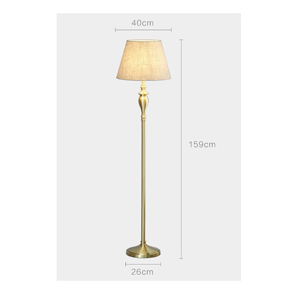 Modern Brass Floor Lamp for Office, Living Room & Bedroom - Adjustable Standing Reading Light with Decorative Lamppost Design | Perfect for Home Office, Study Nook & Cozy Reading Corner
