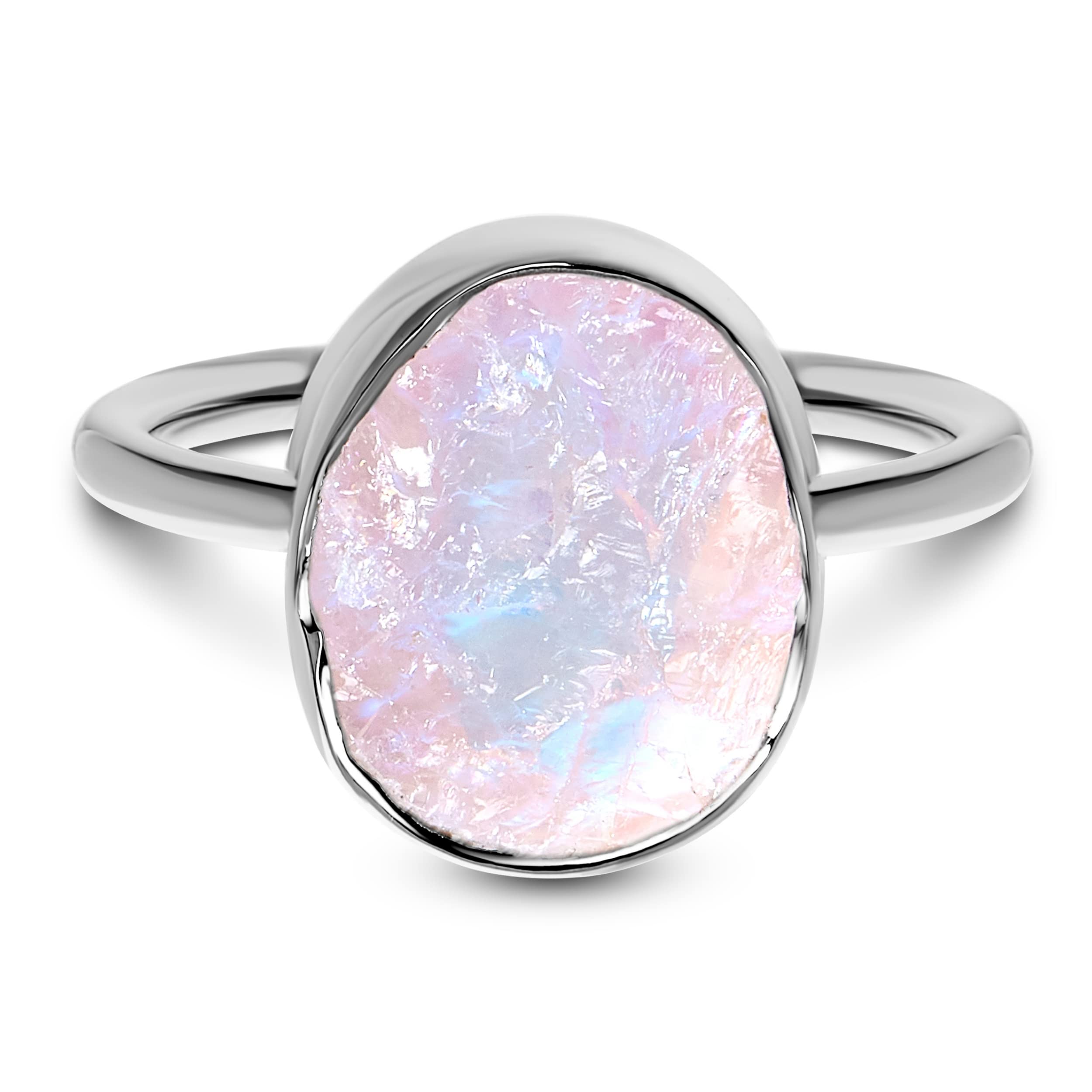 Moon Magic Genuine Amethyst Ring - 925 Sterling Silver & 18K Rose Gold Plated Women's Jewelry | Dainty Purple Gemstone Ring for Everyday Wear, Gift Giving & Special Occasions