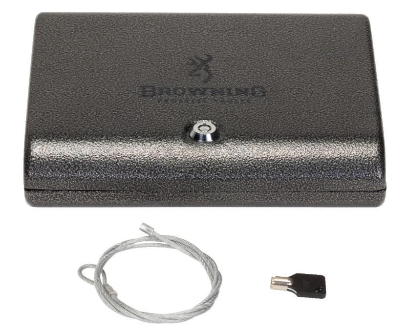 Browning PVPORT Portable Pistol Safe - Compact Handgun Safe for Travel & Home Security - Ideal for Concealed Carry, Nightstand, and Vehicle Storage
