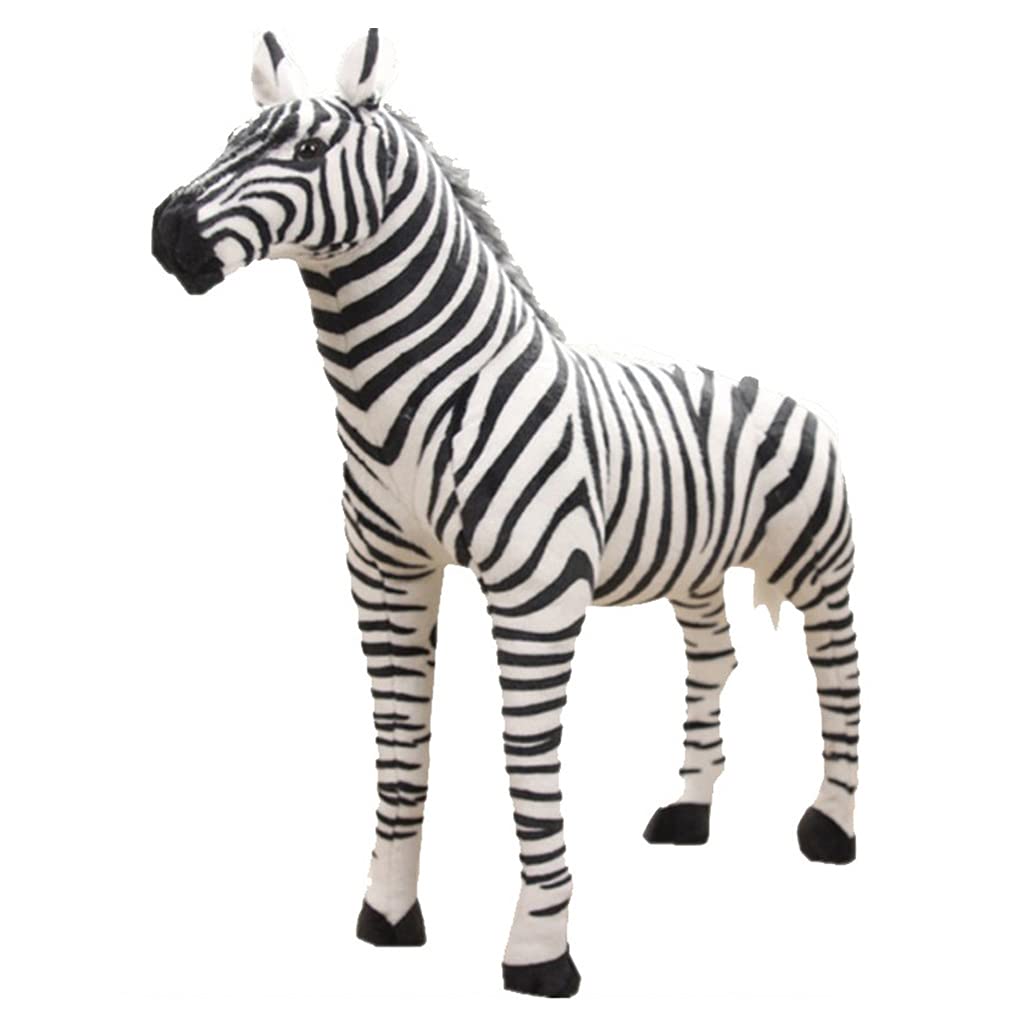 YEZININHAO Soft Stuffed Plush Animal Pillow - Realistic Zebra Toy for Kids, Birthday Gift, Home Decor & Sofa Cushion (37cm/14.6in) - Perfect for Nursery, Bedroom & Playroom Decor