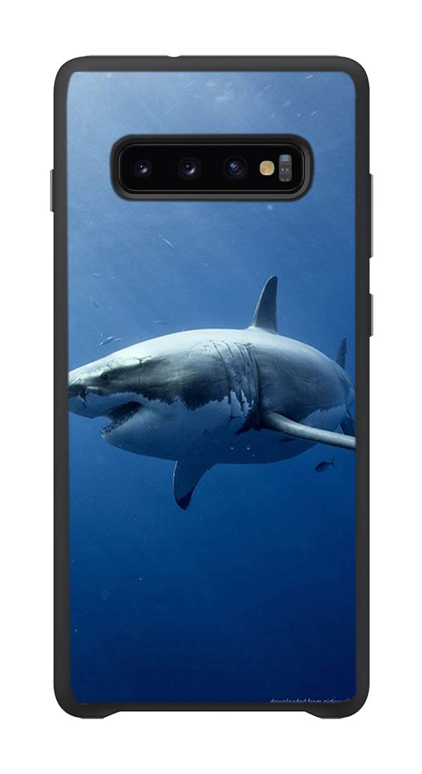Shockproof Samsung Galaxy S10 Phone Case with Great White Shark Design - Durable TPU Protective Cover for Impact Absorption - Perfect for Outdoor Adventures, Beach Trips & Shark Enthusiasts