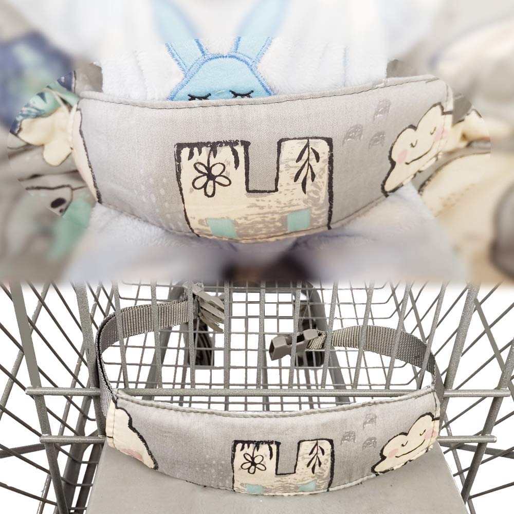 Baby Shopping Cart Cover & High Chair Cover - Soft Cotton, Machine Washable for Infants & Toddlers - Perfect for Boys & Girls (Cute Designs) - Ideal for Grocery Shopping & Restaurant Dining