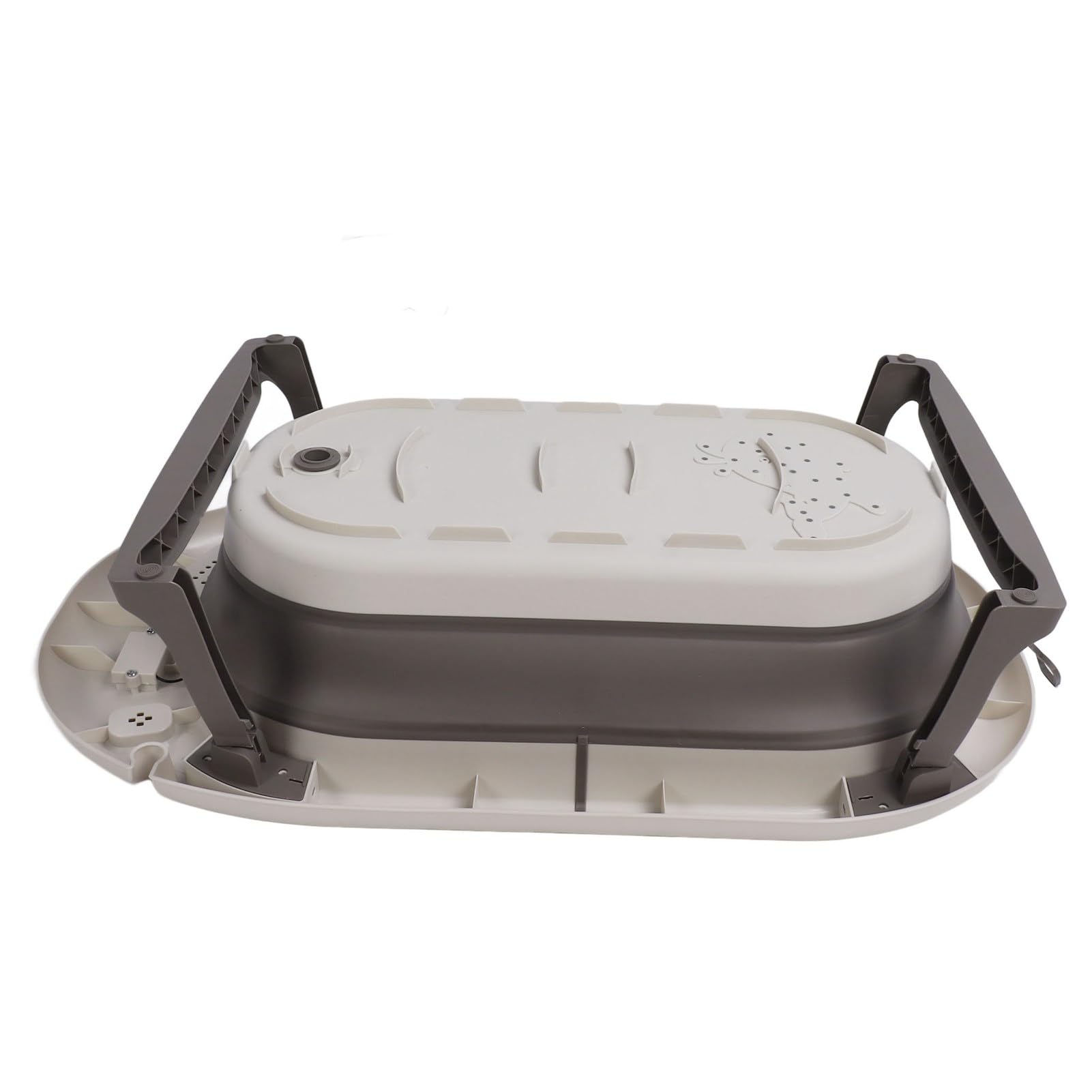 **Baby Bathtub with Temperature Sensor & Anti-Slip Bottom - Thickened Design for Safe Sitting & Lying - Cloud Gray | Ideal for Newborns & Toddlers - Perfect for Bath Time, Playtime & Daily Hygiene**