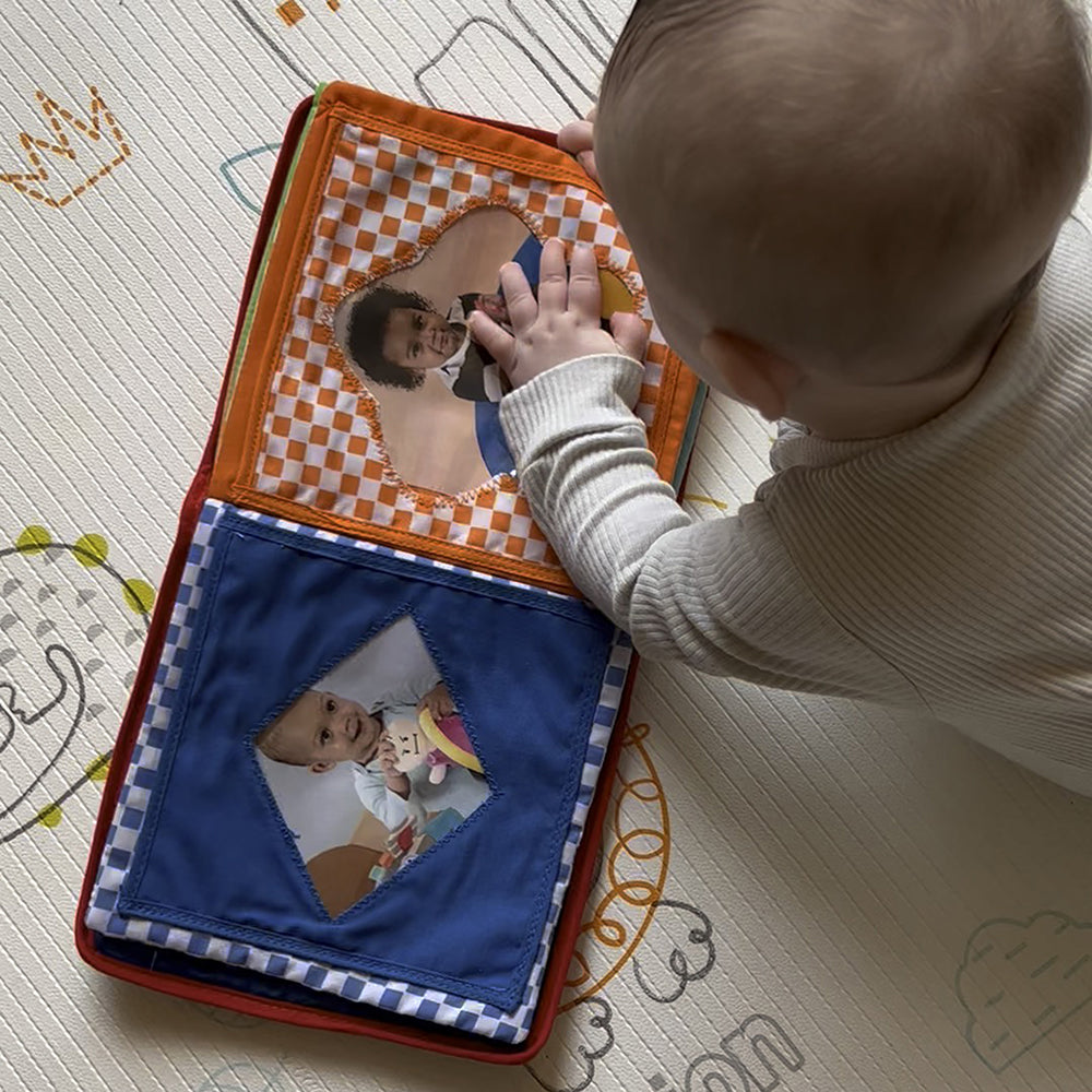 Baby's First Photo Album | Interactive Family & Friends Recognition Book with Mirror - Perfect for Newborn Milestones, Baby Shower Gifts & Memory Keeping