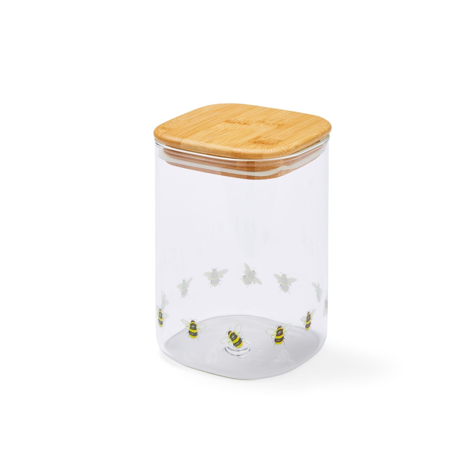 Premium Bumble Bees Glass Storage Jar - Airtight Kitchen Canister for Flour, Sugar, Coffee & Dry Food | Perfect for Pantry Organization & Home Decor