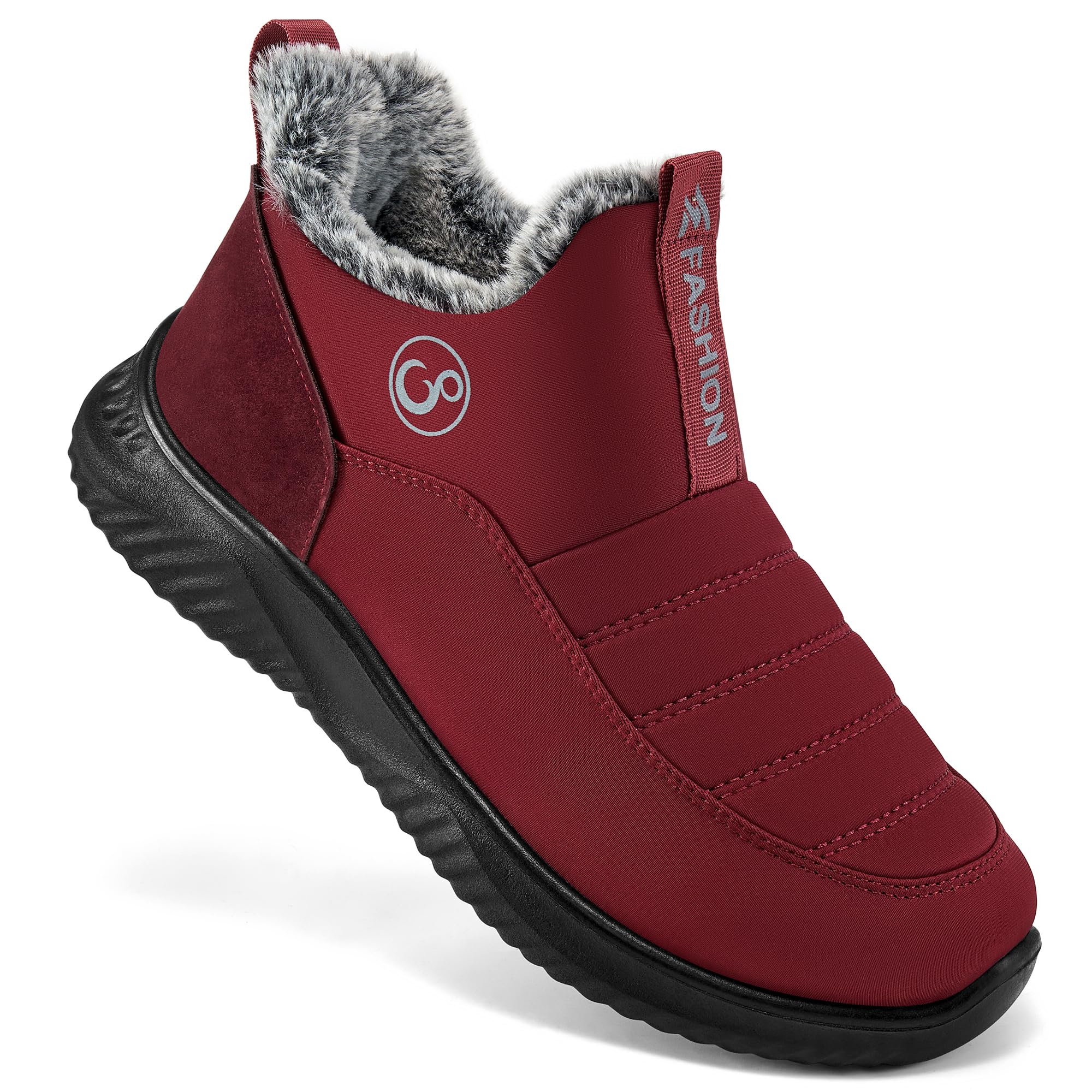 Alicegana Women's Winter Snow Boots - Waterproof Slip-On Ankle Booties with Warm Fur Lining & Non-Slip Sole | Perfect for Snowy Days, Hiking & Cold Weather Outdoor Activities