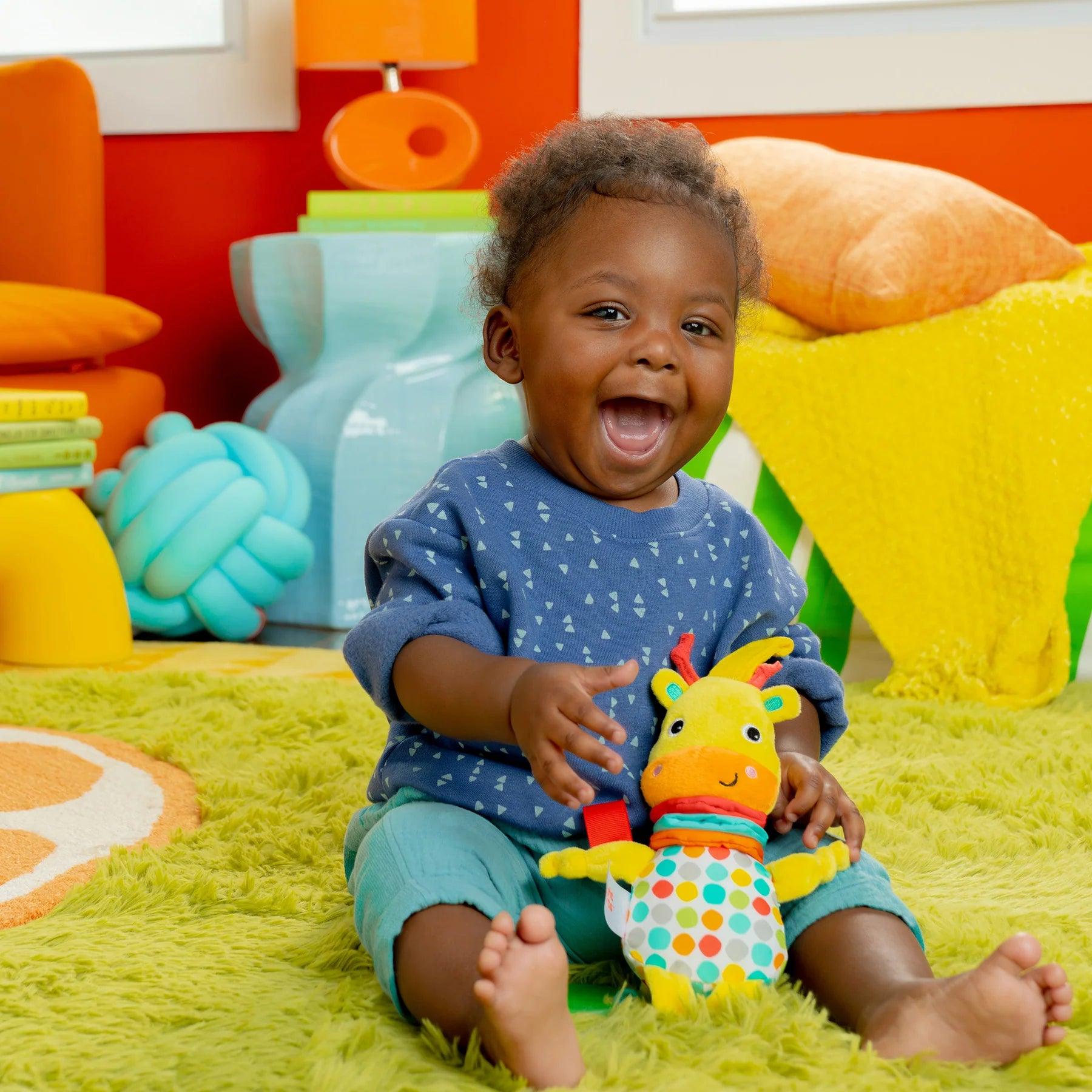 Bright Starts Pull, Play & Boogie™ Musical Activity Toy Giraffe - Interactive Baby Toy for Crawling & Learning - Perfect for Playtime, Nursery & Early Development