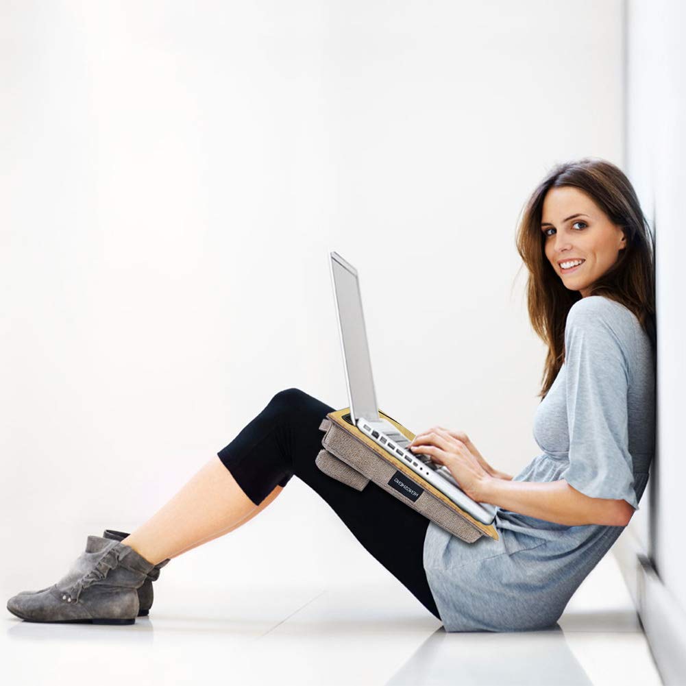 XL-Large Oversized Lap Desk - 24 Inch Wide Portable Home Office & Bed Tray with Ventilation - Fits 19 Inch Laptops - Perfect for Working, Studying, Reading or Eating in Bed, Couch or Floor