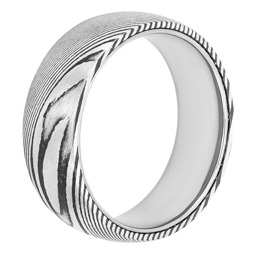 8mm Damascus Steel & Tantalum