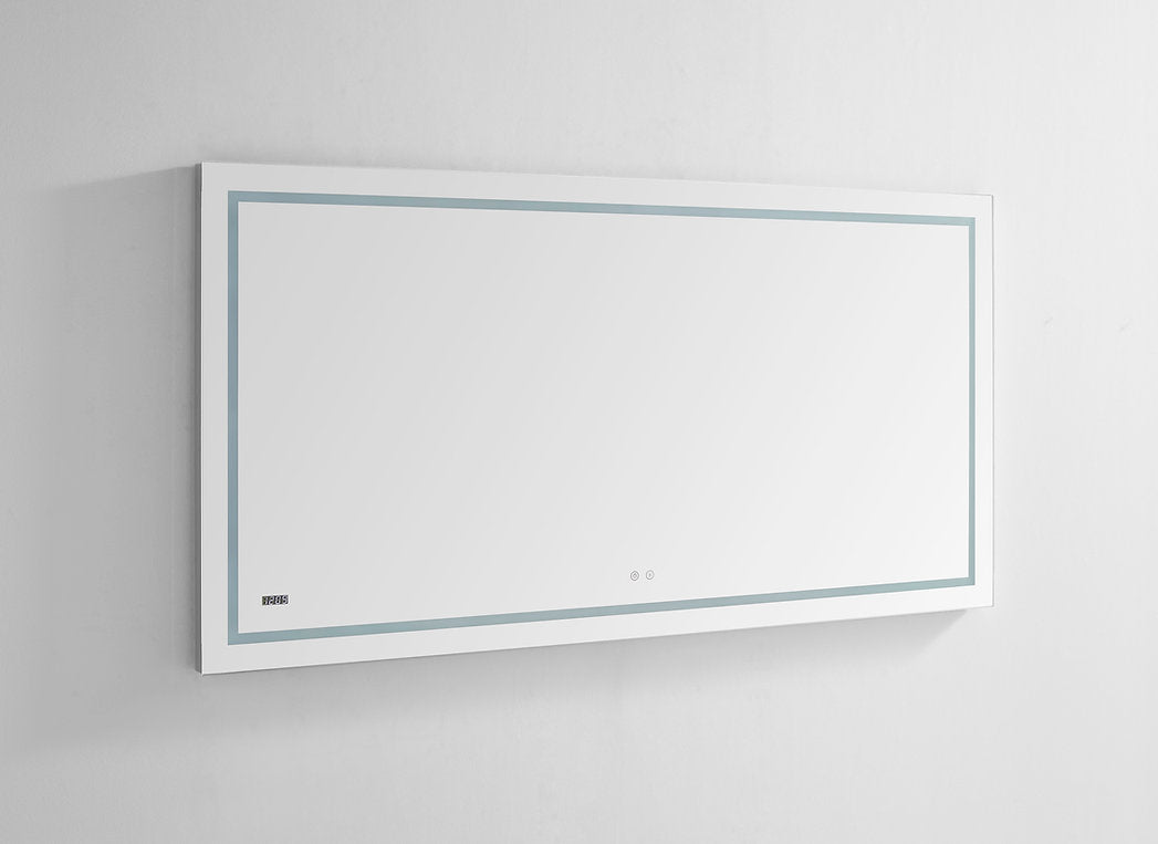 Aquadom Daytona 60x36 Inch LED Bathroom Mirror with Lights - Modern Vanity Mirror for Makeup, Shaving & Home Decor (Wall Mount or Freestanding)