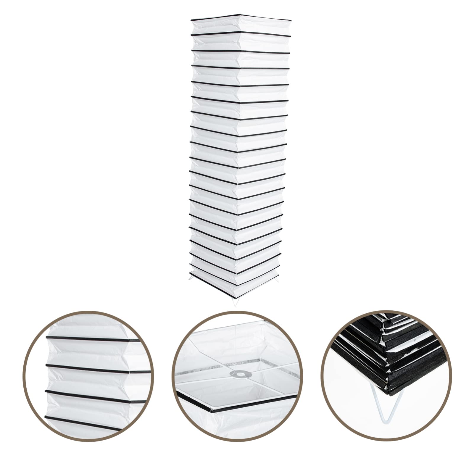 Japanese Style Paper Floor Lamp Shade - Black Standing Lamp Replacement Cover for Bedroom, Home & Hotel Decoration | Perfect for Living Room, Study & Office Lighting