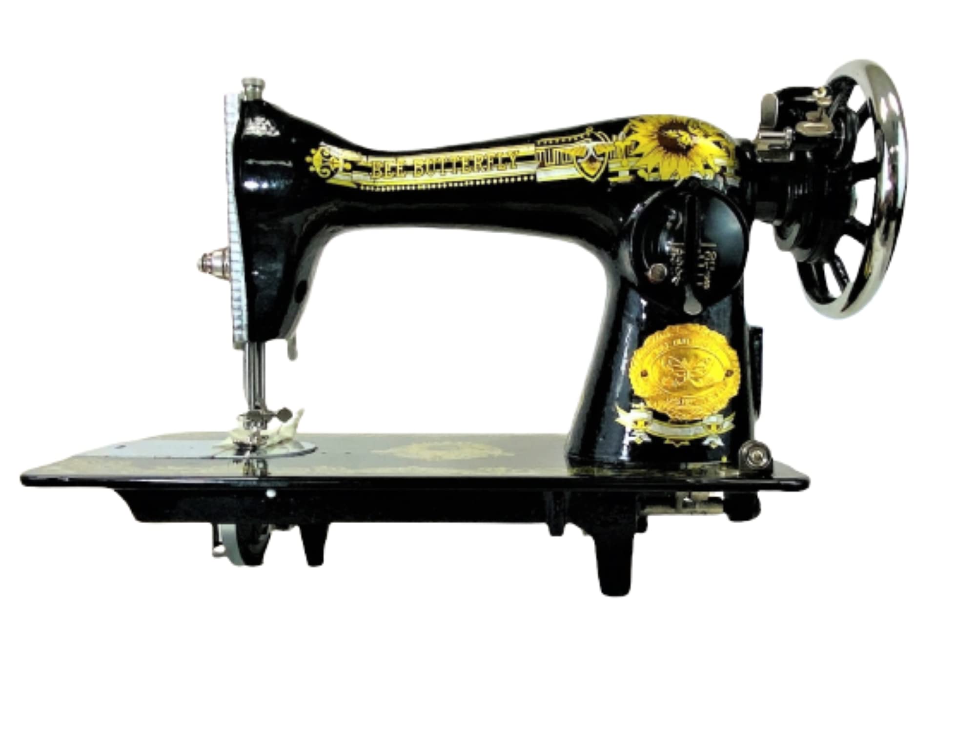 Yamata Bee Butterfly Flat Bed Mechanical Sewing Machine FY2-1 - Heavy Duty Home & Industrial Use for Quilting, Dressmaking & Crafts (Machine Only)
