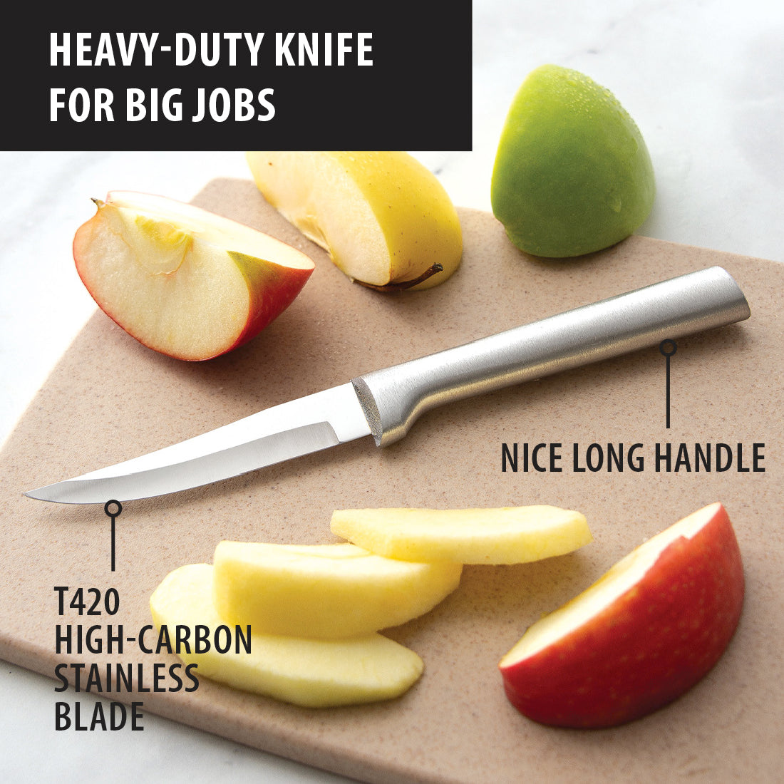 Heavy Duty Paring Knife - Professional Stainless Steel Kitchen Knife for Precise Cutting, Peeling & Slicing - Perfect for Fruits, Vegetables & Meal Prep
