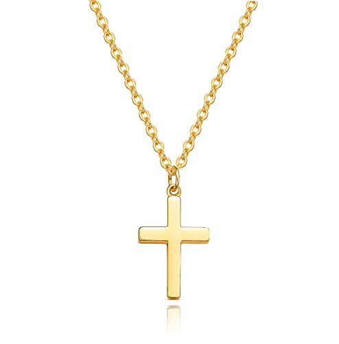 Classic style 1-small gold cross necklace