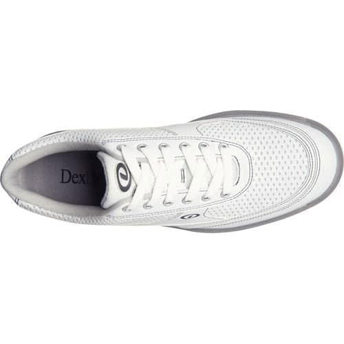 Dexter Men's Turbo Pro White & Grey Wide Bowling Shoes - Comfortable & Durable for League Play & Casual Bowling