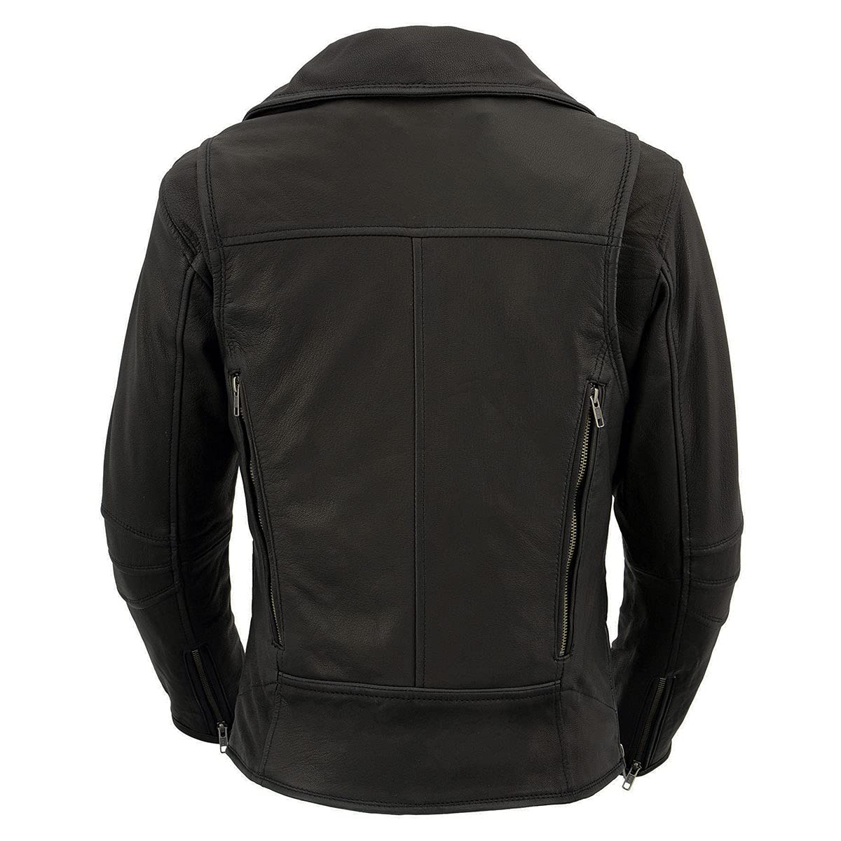 Milwaukee Leather MLL2581 Women's Classic Black Lightweight Long Vented Leather Jacket | Perfect for Motorcycle Riding, Outdoor Adventures & Casual Wear