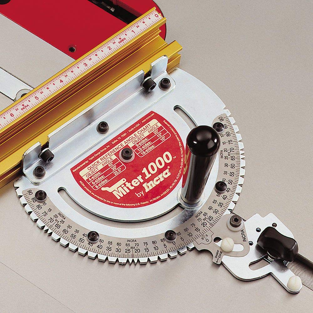 Incra MITER1000/18T Precision Miter Gauge for Table Saws - 18-Inch T-Track with Micro-Adjustment - Perfect for Woodworking, Cabinet Making, and DIY Projects