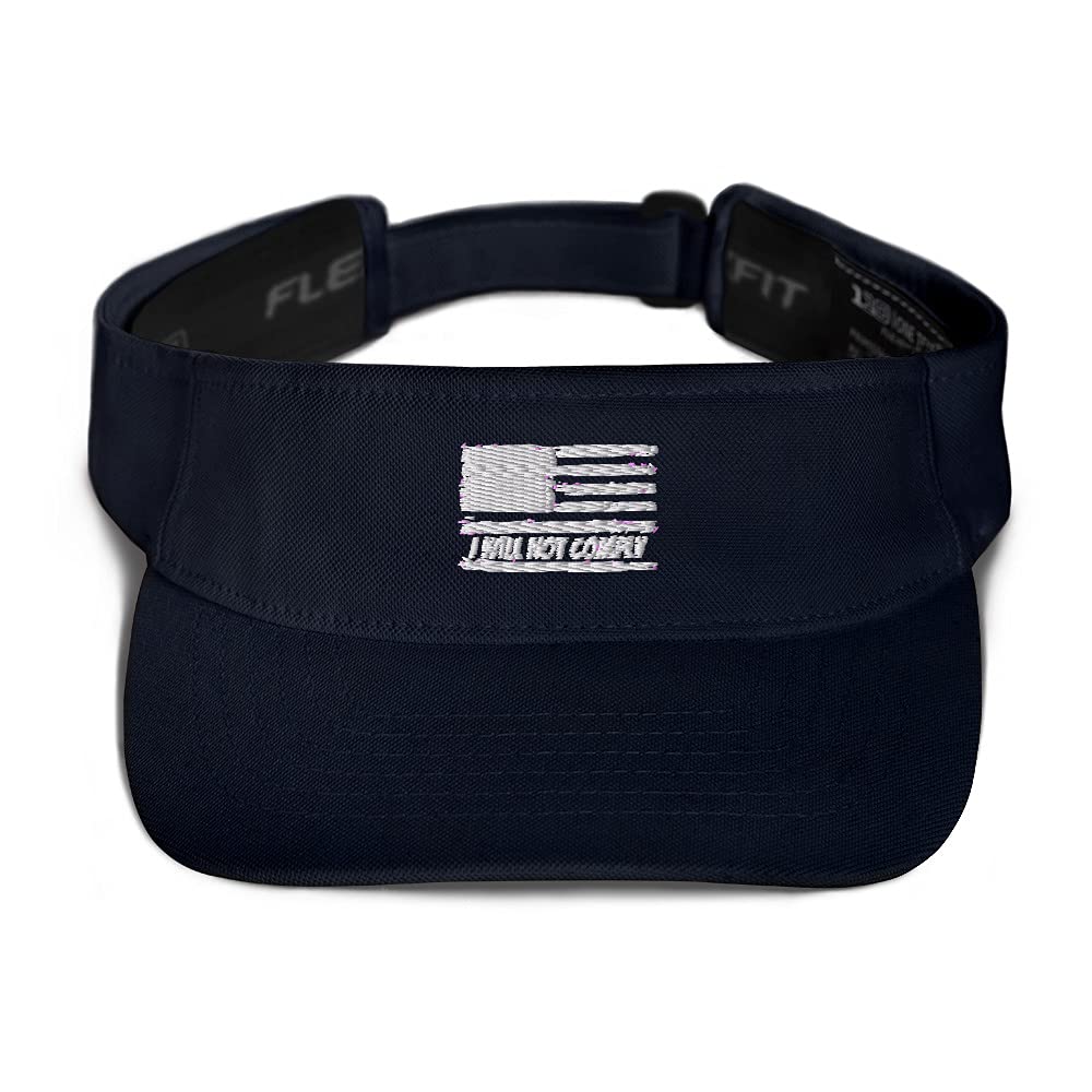 I Will Not Comply Hat - Conservative Baseball Cap for Men with Funny Slogan - Adjustable Golf Visor - Perfect for Political Rallies, Golf Outings & Patriotic Events
