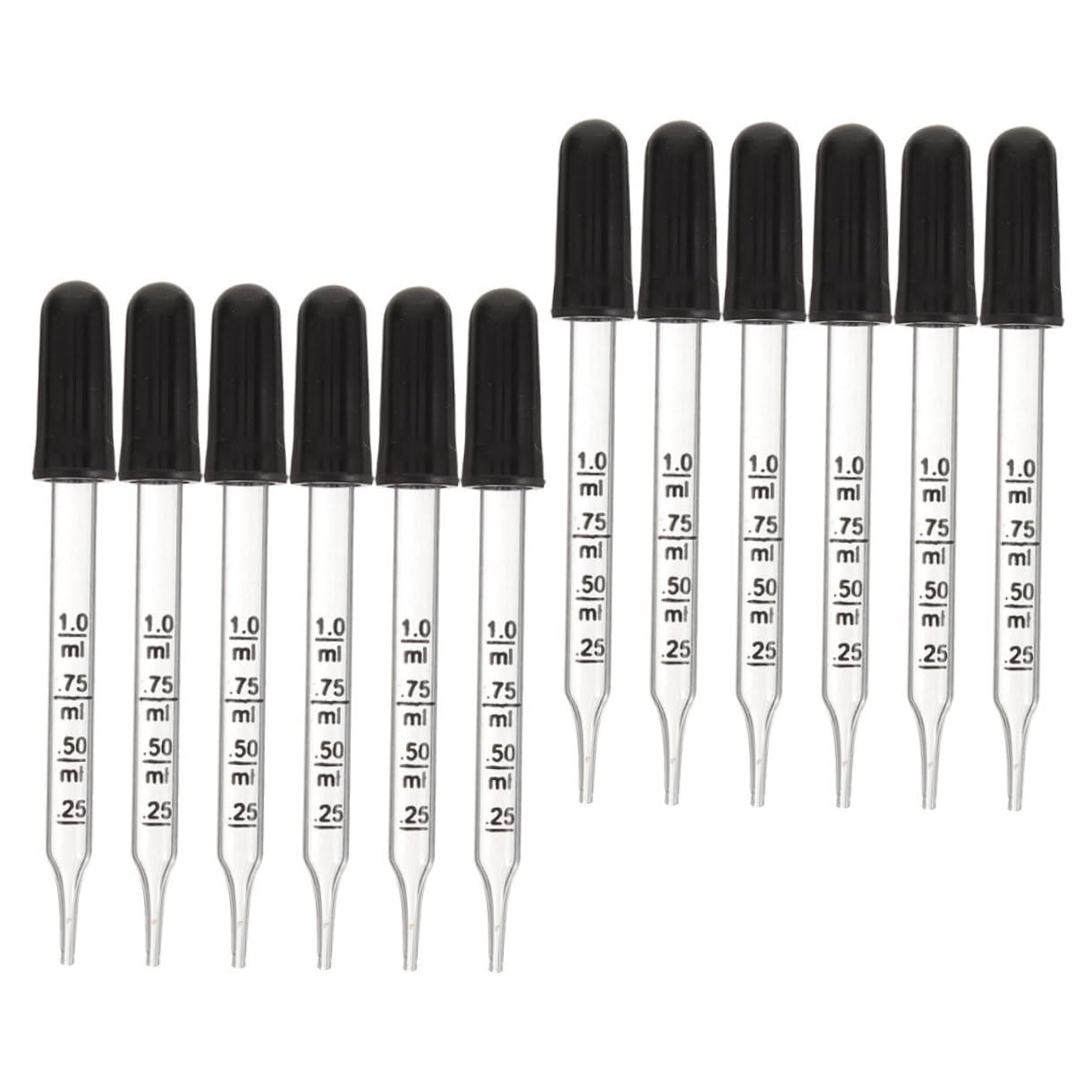 KICHOUSE Glass Scale Dropper Set - 20 Pack Straight Tip Droppers for Essential Oils, Perfume Making, Lab Experiments & DIY Projects - Precise Liquid Measurement for Home, Science & Craft Use