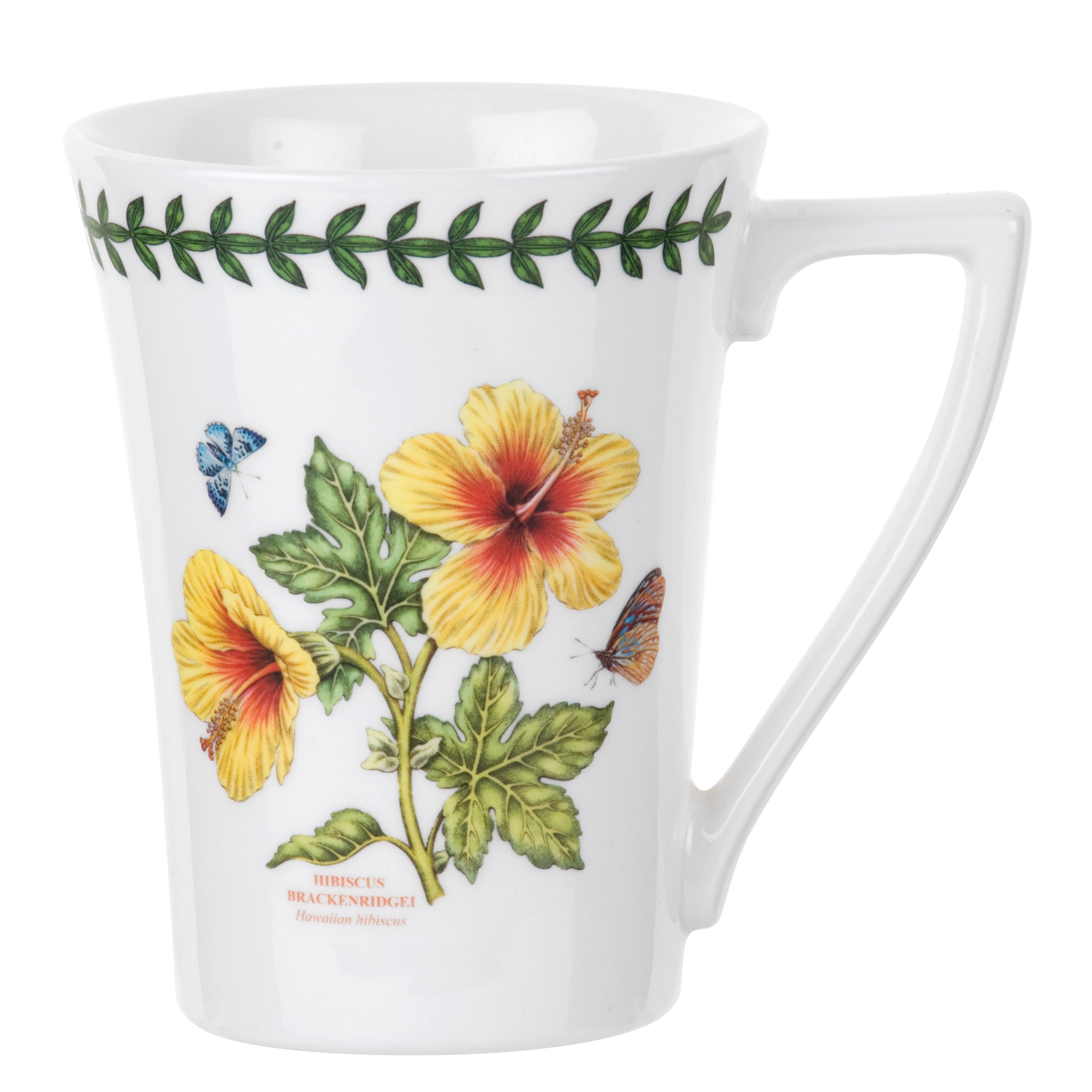 Portmeirion Exotic Botanic Garden 12oz Mandarin Mug Set of 6 - Floral Design Fine Earthenware Coffee Cups - Dishwasher & Microwave Safe - Made in England - Perfect for Tea, Coffee, or Soups at Home or Office
