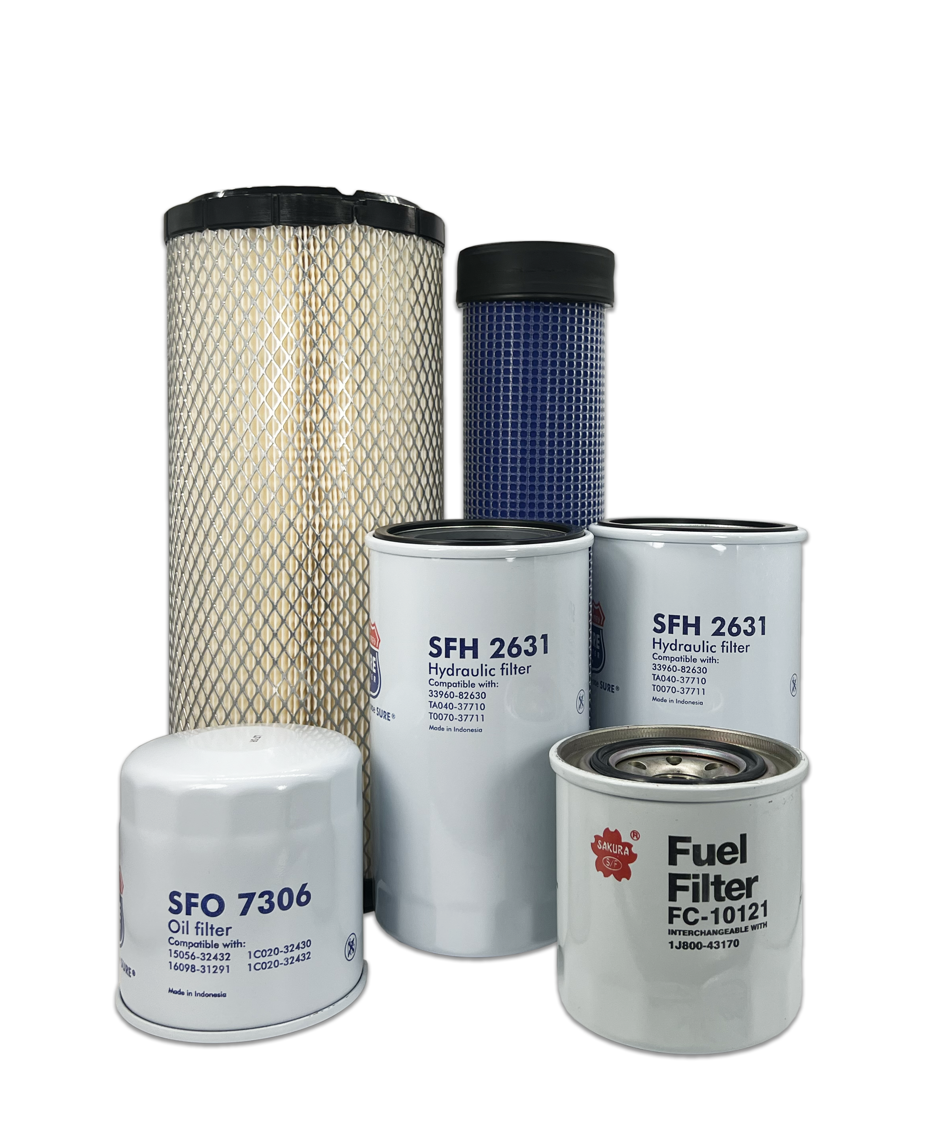 Kubota M7060HD Tractor Maintenance Filter Kit - HERO® Replacement Air, Oil & Fuel Filters for Kubota M7060HD - Perfect for Farm Equipment Maintenance & Tractor Servicing