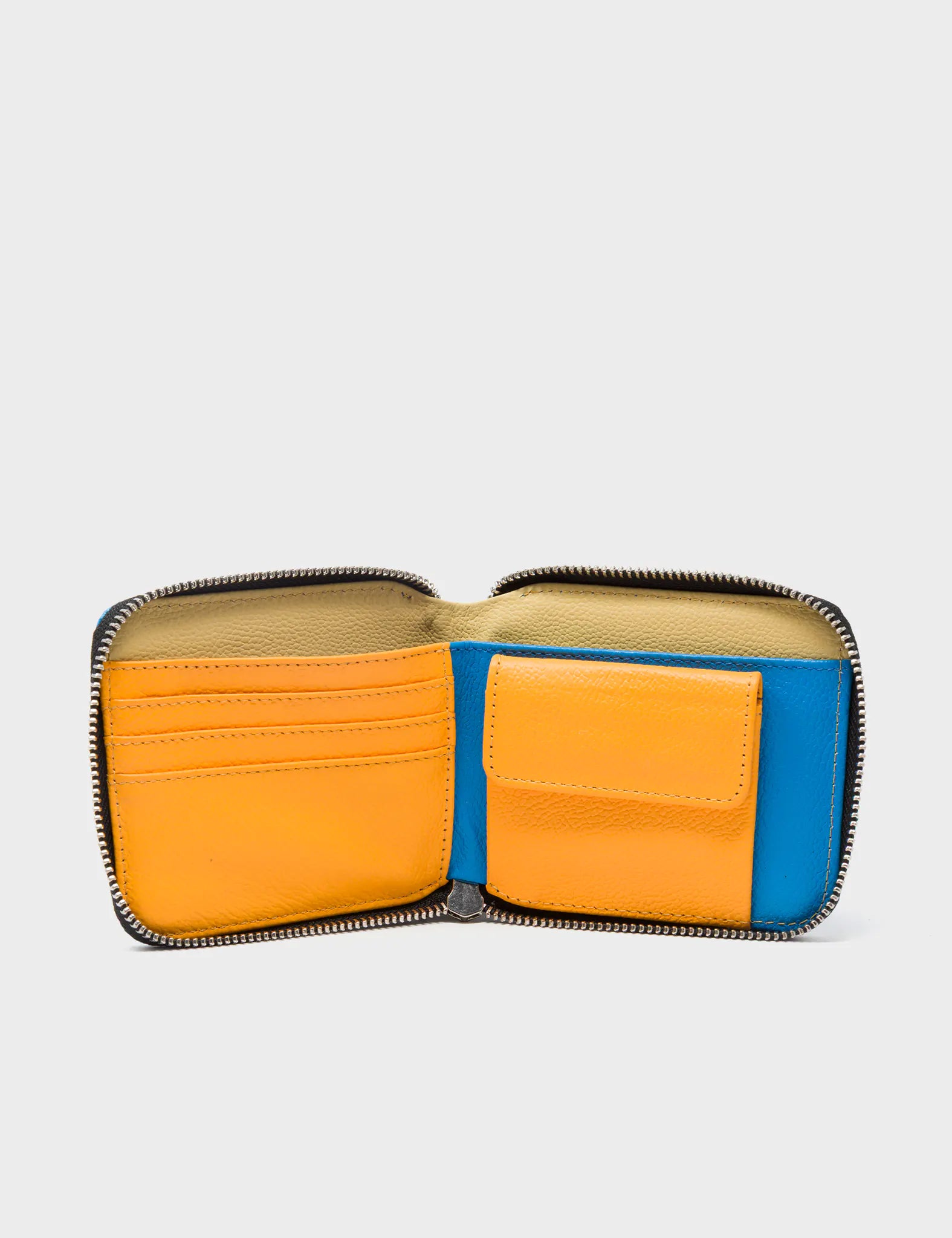 Fedor Ibiza Blue Leather Wallet with Velvoria Applique - Stylish & Durable Men's Wallet for Everyday Use & Travel