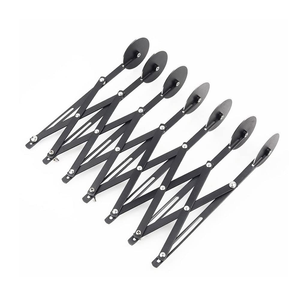 Premium Retractable Pizza Cutter Wheel - 7 Round Stainless Steel Pizza Knife for Dough Slicing & Perfect Portioning | Ideal for Home Kitchens, Pizzerias & Party Serving (Black)
