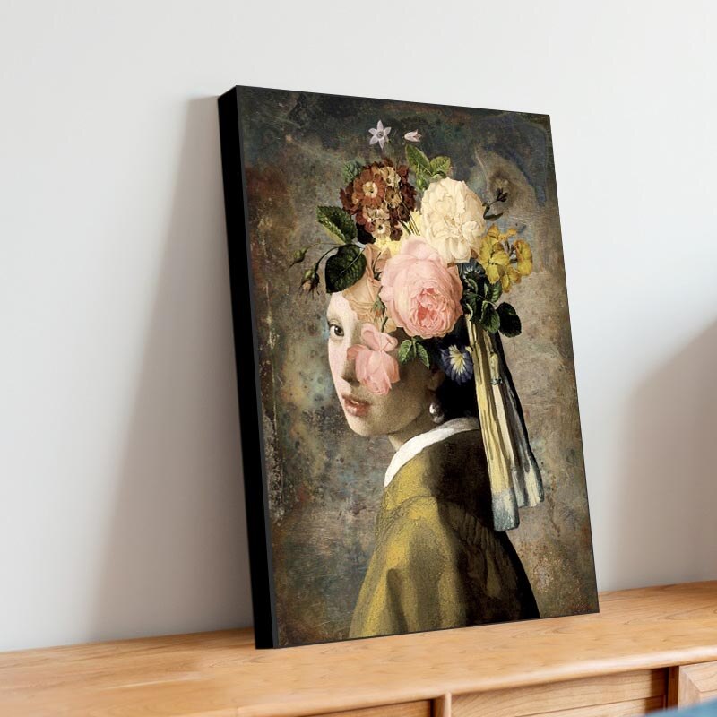 Girl With The Pearl Earring Canvas Wall Art - Handmade Oil Painting Reproduction - Perfect for Living Room, Bedroom & Office Decor
