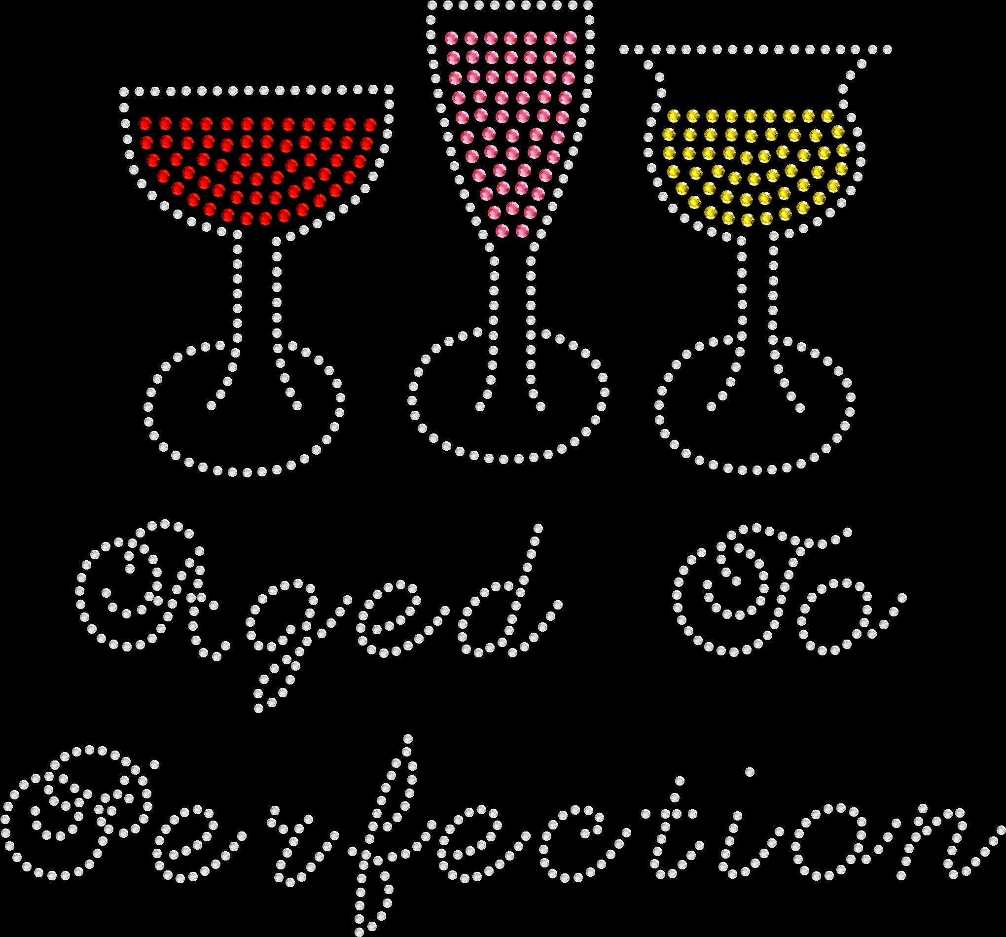 DIY Rhinestone Bling Sparkle Iron-On Transfers for Wine Glasses - Perfect for Wedding Favors, Bachelorette Parties & Custom Glassware Decor
