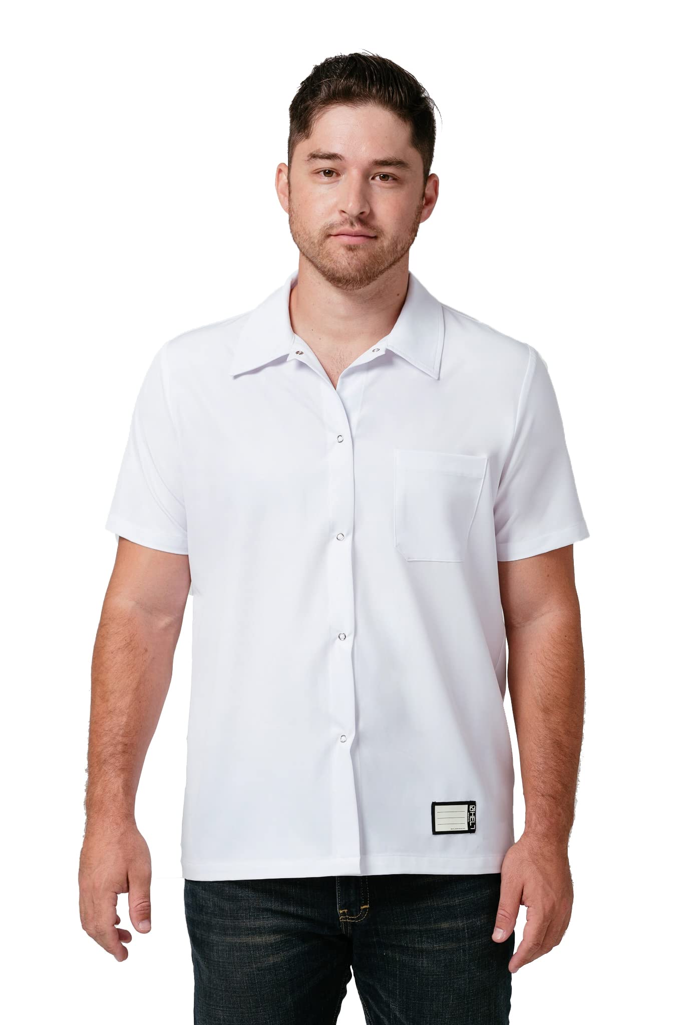 HELT Men's Utility Cook Shirt - Durable Workwear for Chefs & Outdoor Cooking | Perfect for BBQ, Camping & Professional Kitchens