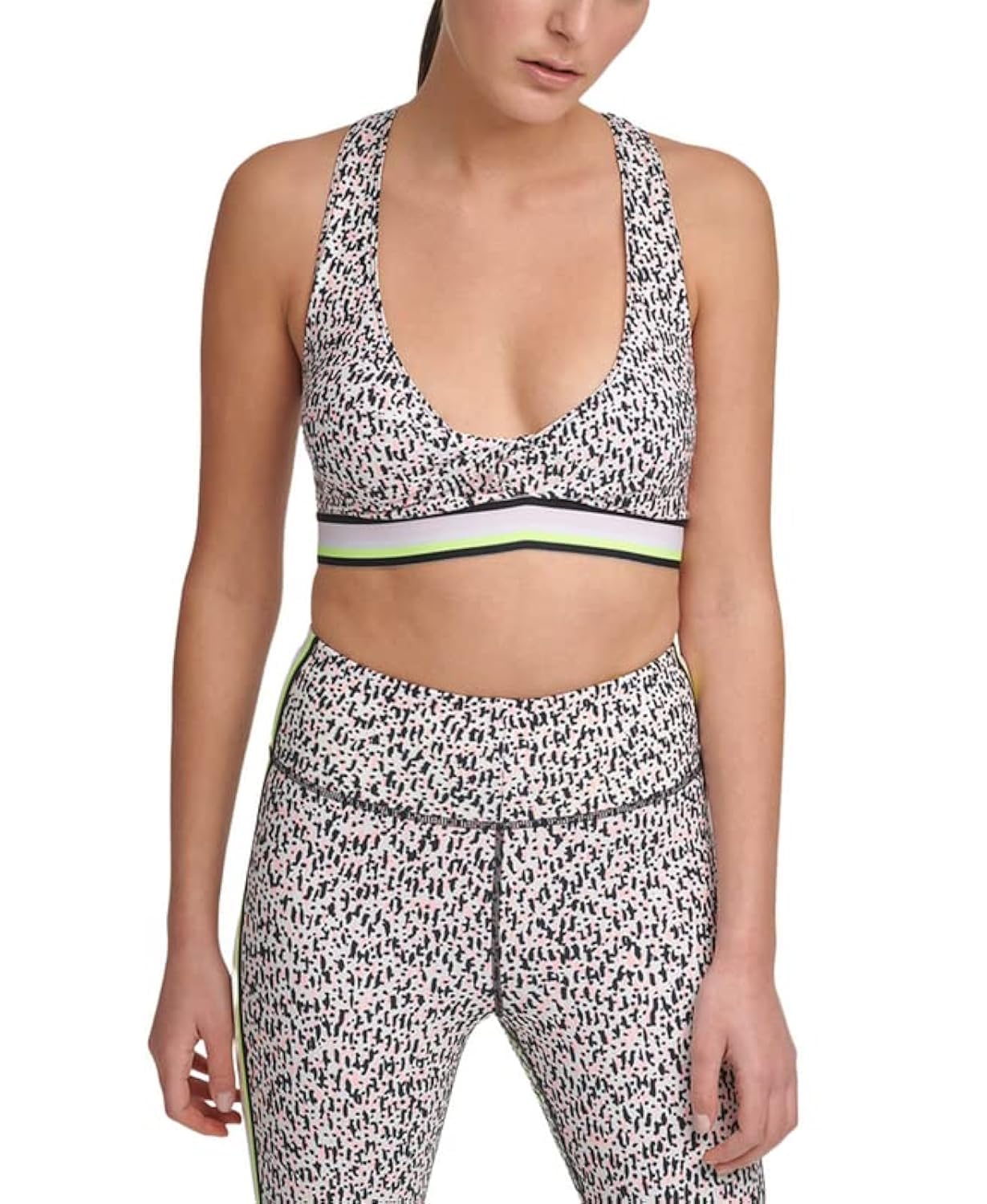 Women's Printed Low-Impact Sports Bra - Comfortable Yoga & Workout Top for Running, Pilates & Gym - Moisture-Wicking & Supportive Activewear