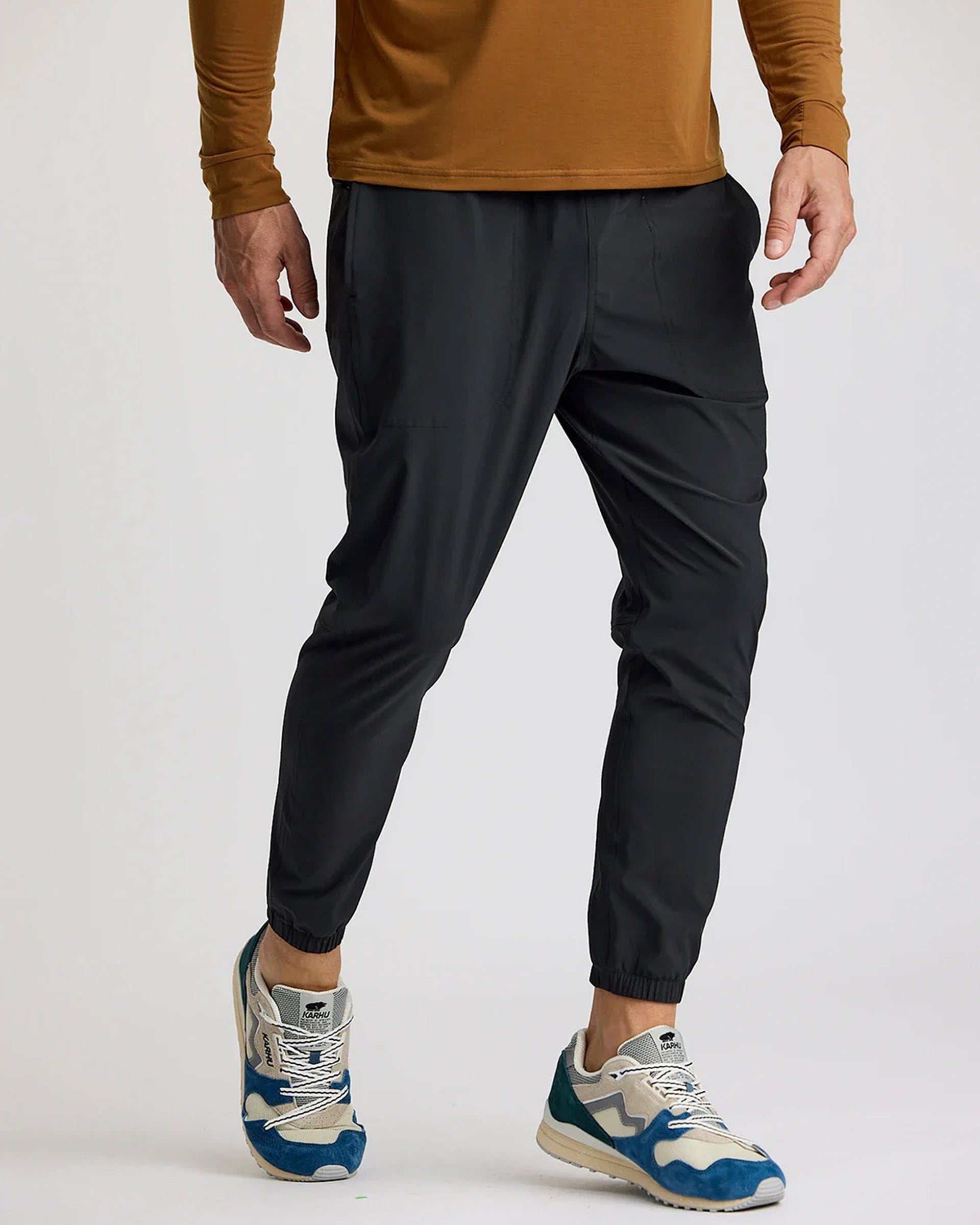 Active Breeze Jogger Pants for Men & Women - Lightweight Breathable Running Workout Pants in Black Sand Color - Perfect for Gym, Yoga, and Casual Wear
