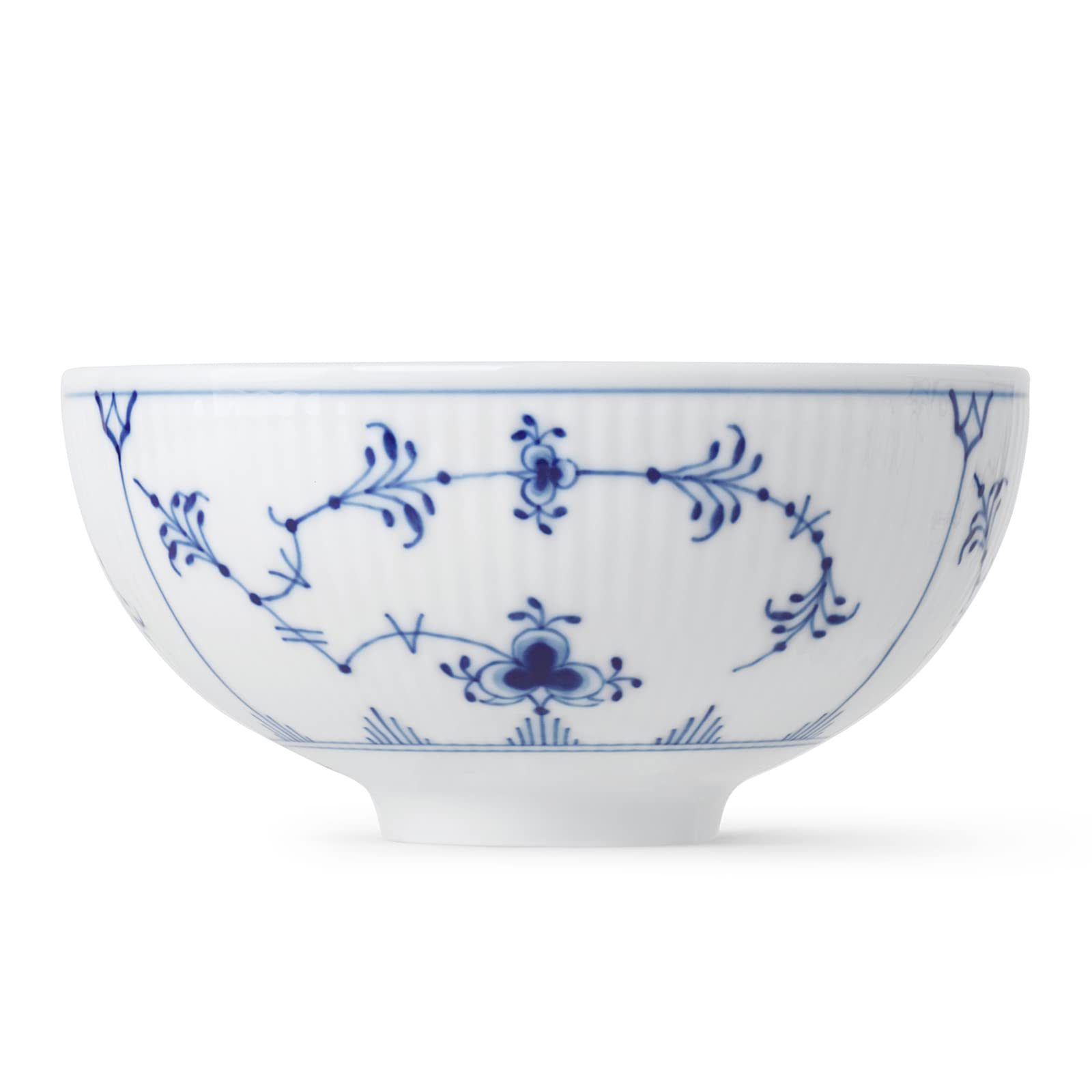 Royal Copenhagen Blue Fluted Plain Rice Bowl Set of 2 - 10.1 oz (300ml) Porcelain Dinnerware - Elegant Wedding Gift & Housewarming Present for Couples - Perfect for Asian Cuisine, Soup, Rice & Special Occasions