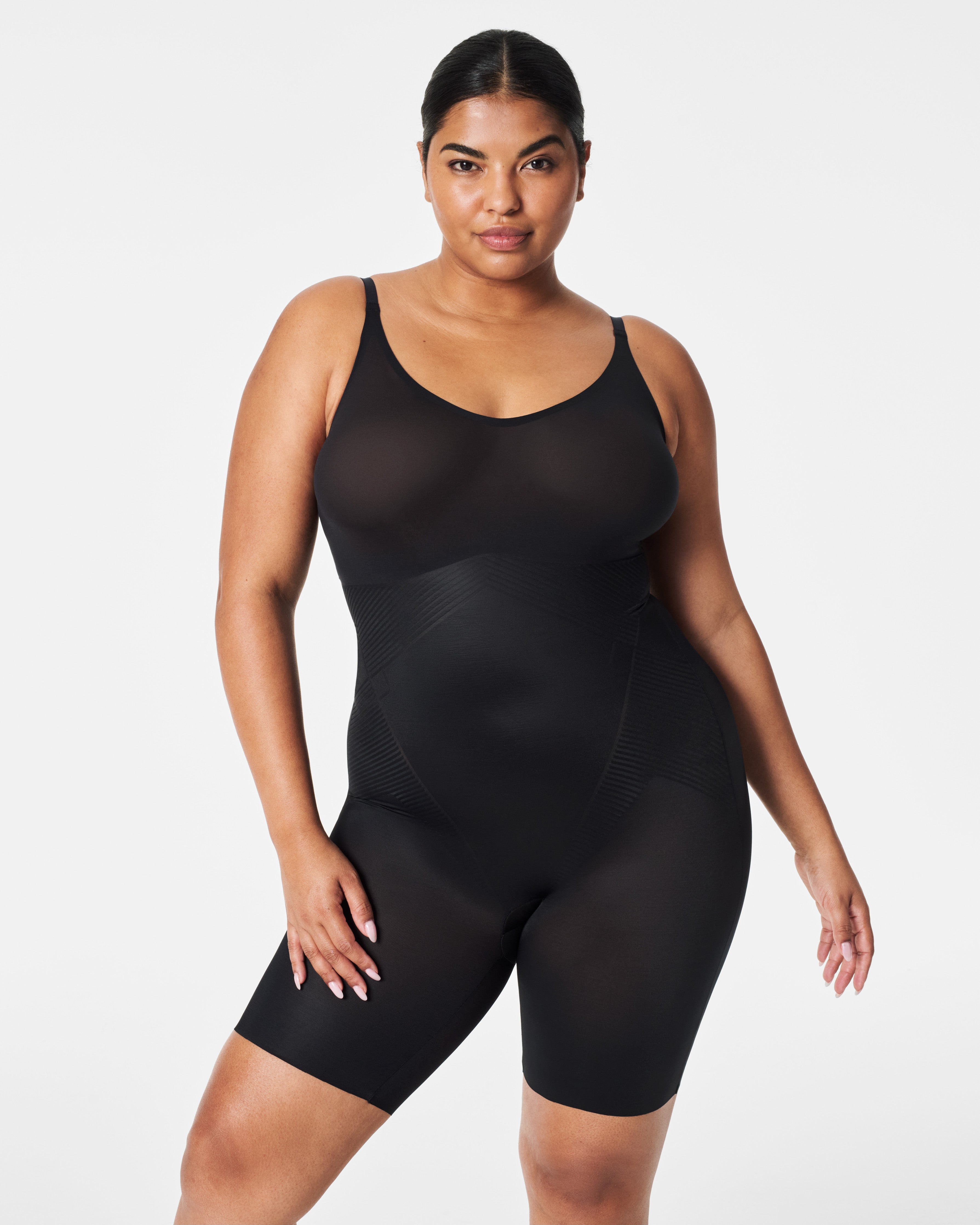 SPANX Shapewear Invisible Mid Thigh Bodysuit for Women - Seamless Slimming Shapewear for Everyday Wear & Special Occasions