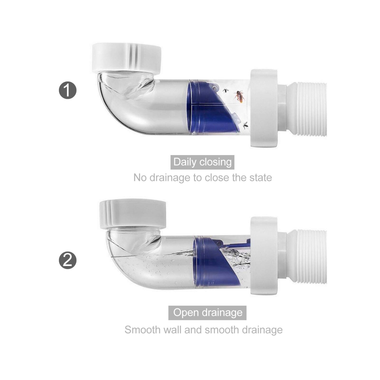 DOITOOL Retractable Hose for Kitchen & Bathroom Sink Drain - Flexible Plastic Tubing for Easy Cleaning