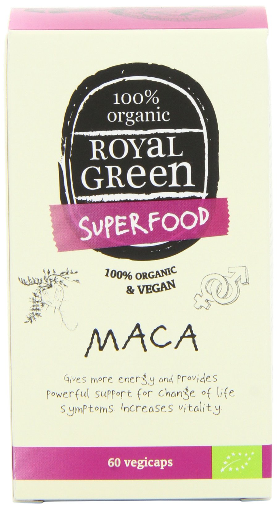 Royal Green Maca Capsules - 60 Count | Organic Peruvian Maca Root Powder Supplement for Energy, Stamina & Hormone Balance | Boost Vitality for Men & Women | Perfect for Workout, Stress Relief & Daily Wellness