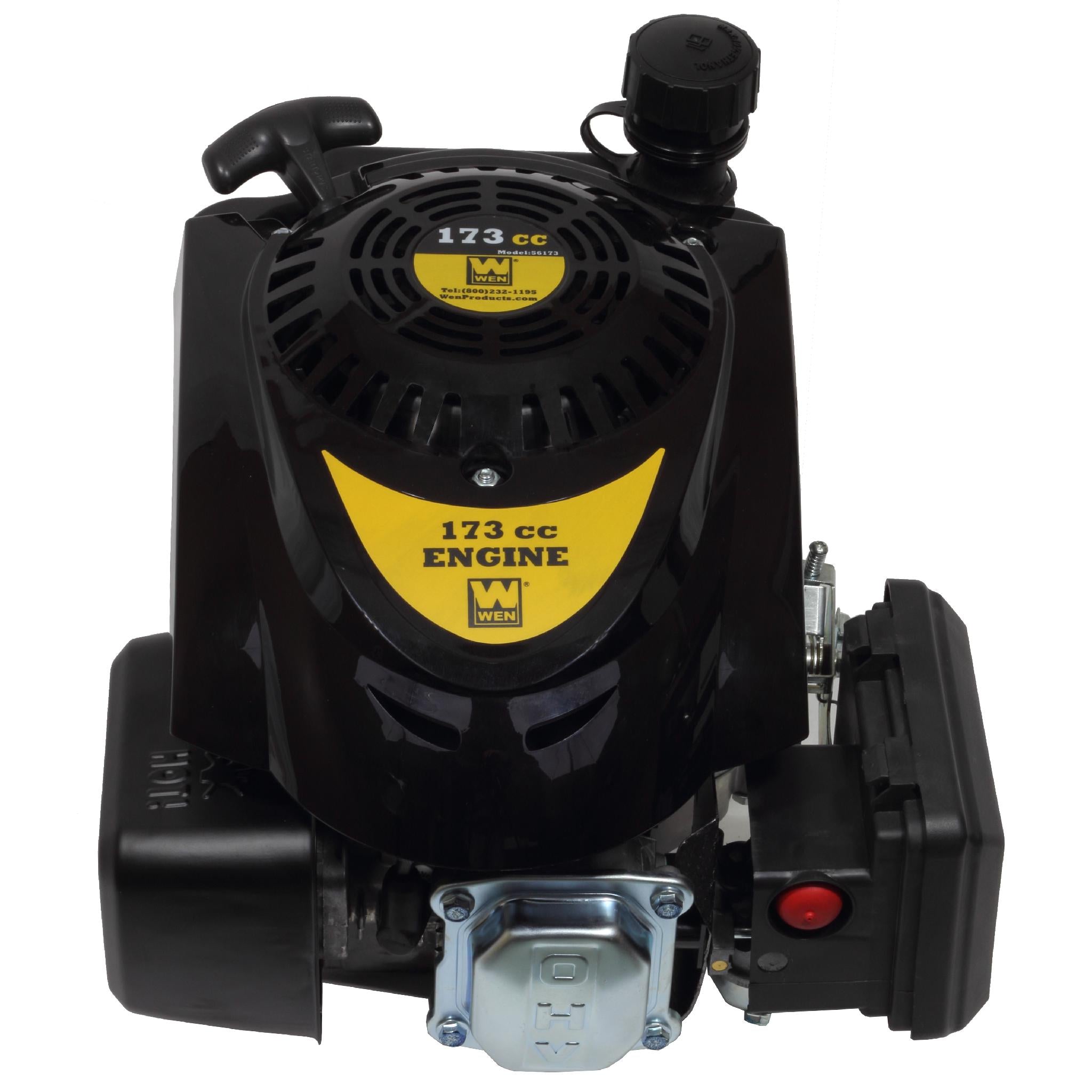 WEN 56173 173cc 6HP OHV Vertical Shaft Gas Engine CARB Compliant - Perfect for Powering Pressure Washers, Log Splitters & Lawn Equipment