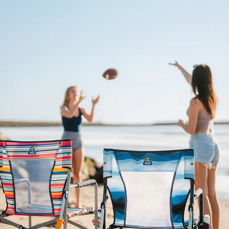Premium Folding Beach Rocker Chair - Portable & Lightweight for Outdoor Relaxation at Beach, Pool, Camping, and Backyard