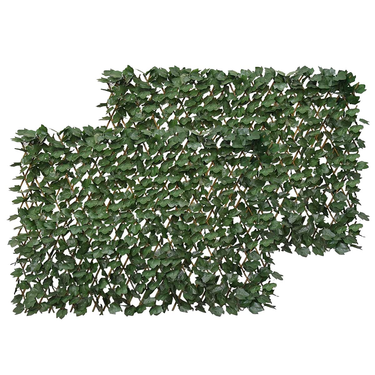 Expandable Artificial Ivy Privacy Fence - Dark Green Faux Maple Leaves Screen for Patio, Balcony, Bedroom & Outdoor Decor | Single-Sided Leaf Panel for Garden, Yard & Home Privacy Protection