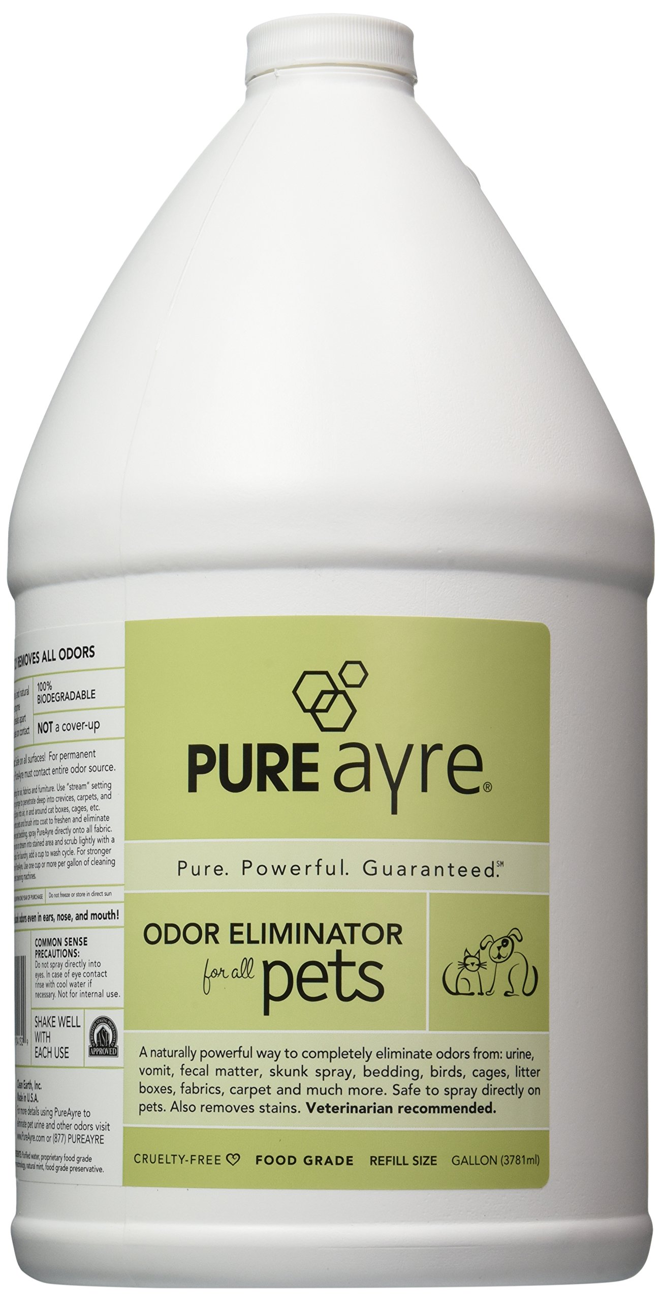 All-Natural Plant-Based Pet Odor Eliminator Spray - 1 Gallon | Safe & Powerful Stain & Smell Remover for Dogs & Cats | Ideal for Carpets, Furniture & Pet Bedding