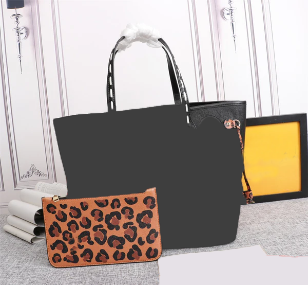Stylish Leopard Print Neverfull Tote Bag for Women - Fashionable Large Shoulder Handbag - Perfect for Work, Travel & Shopping