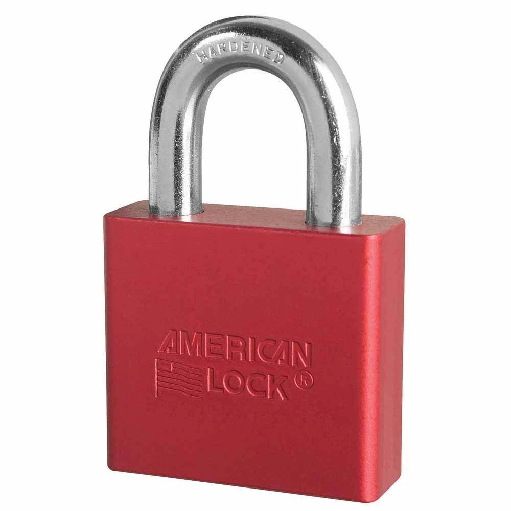 American Lock A1305KARED 52583 Solid Body Padlock - Keyed Alike, Red (Pack of 1) - High Security Padlock for Storage Units, Toolboxes & Outdoor Gates