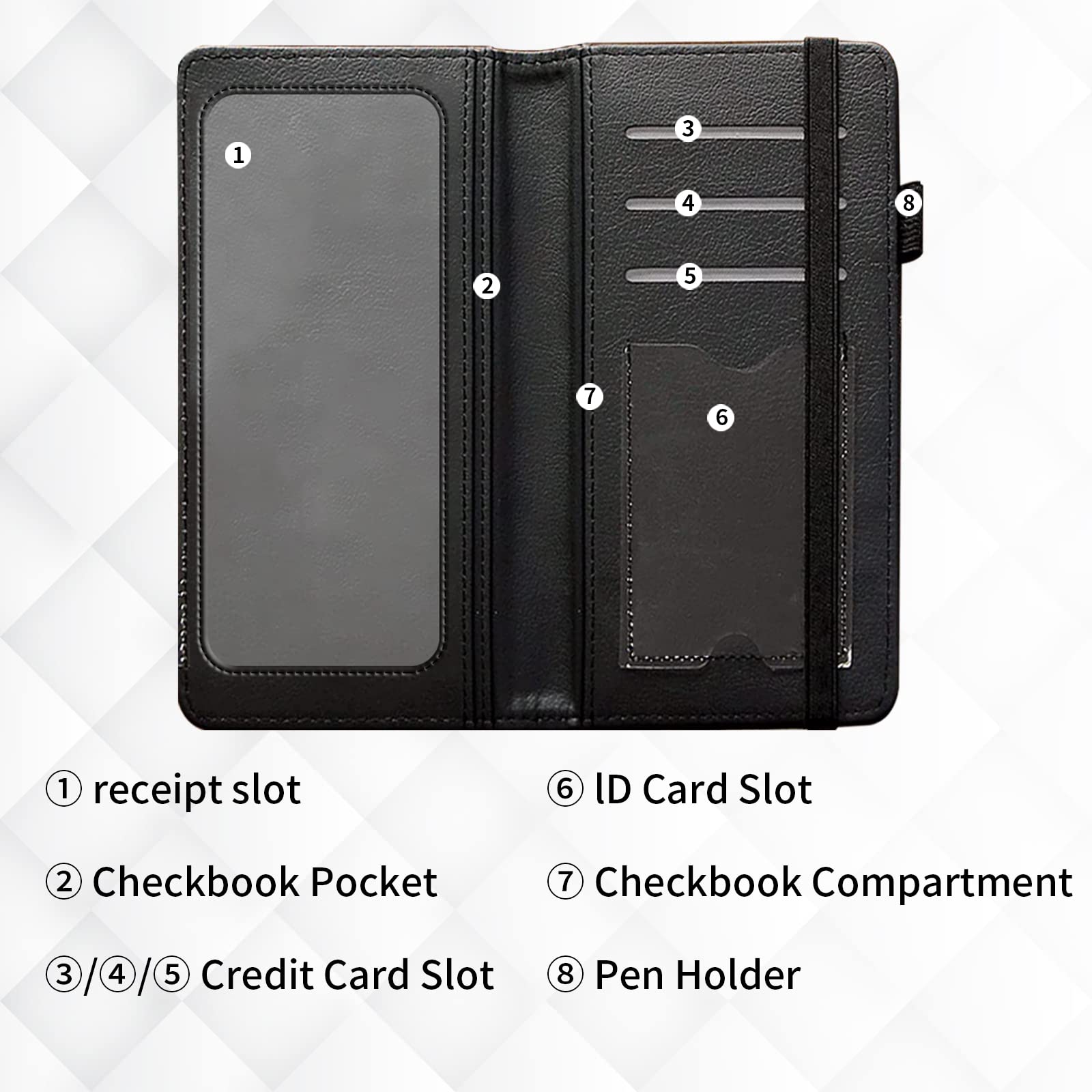 Premium Leather Christian Bible Psalm 46-5 Checkbook Cover with RFID Blocking - Stylish Checkbook Wallet Holder for Men & Women - Perfect for Church, Bible Study & Everyday Use
