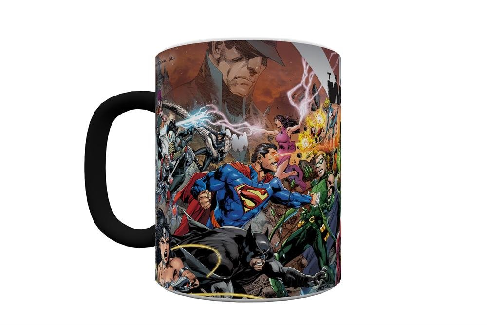 DC Comics Trinity Wars Morphing Mug - Heat Activated Ceramic Coffee Cup with Superhero Designs - Perfect for Gifts, Collectors & Comic Fans (Black)