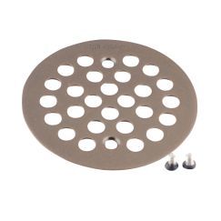 Moen 4-1/4 Inch Oil Rubbed Bronze Shower Drain Cover (Model 101664ORB) - Rust-Resistant Bathroom Drain Grate for Showers, Bathtubs & Wet Areas