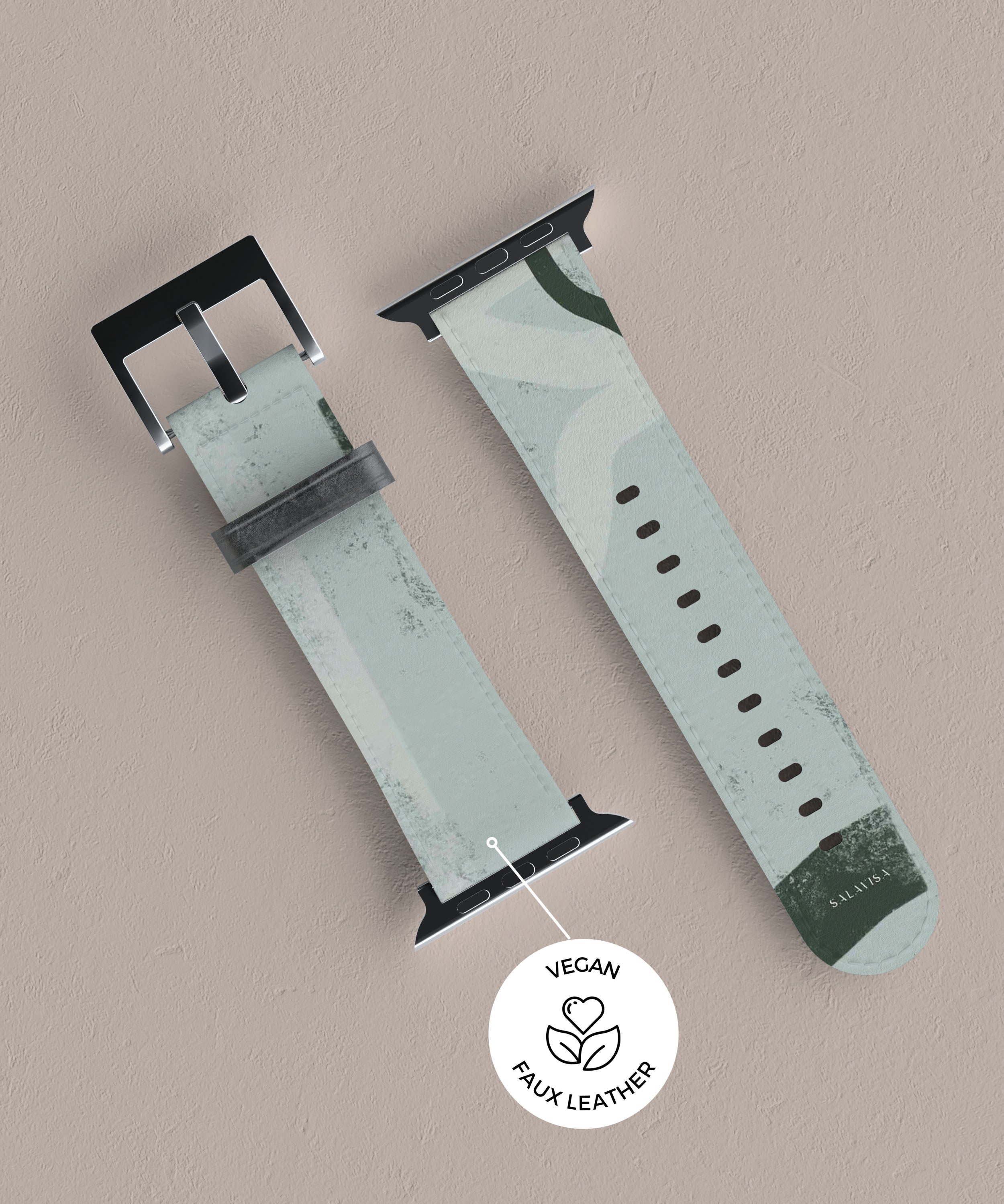 Eco-Friendly Marine Green Apple Watch Band - Organic Silicone Strap for Apple Watch Series 9/8/7/6/SE - Perfect for Fitness, Swimming & Everyday Wear