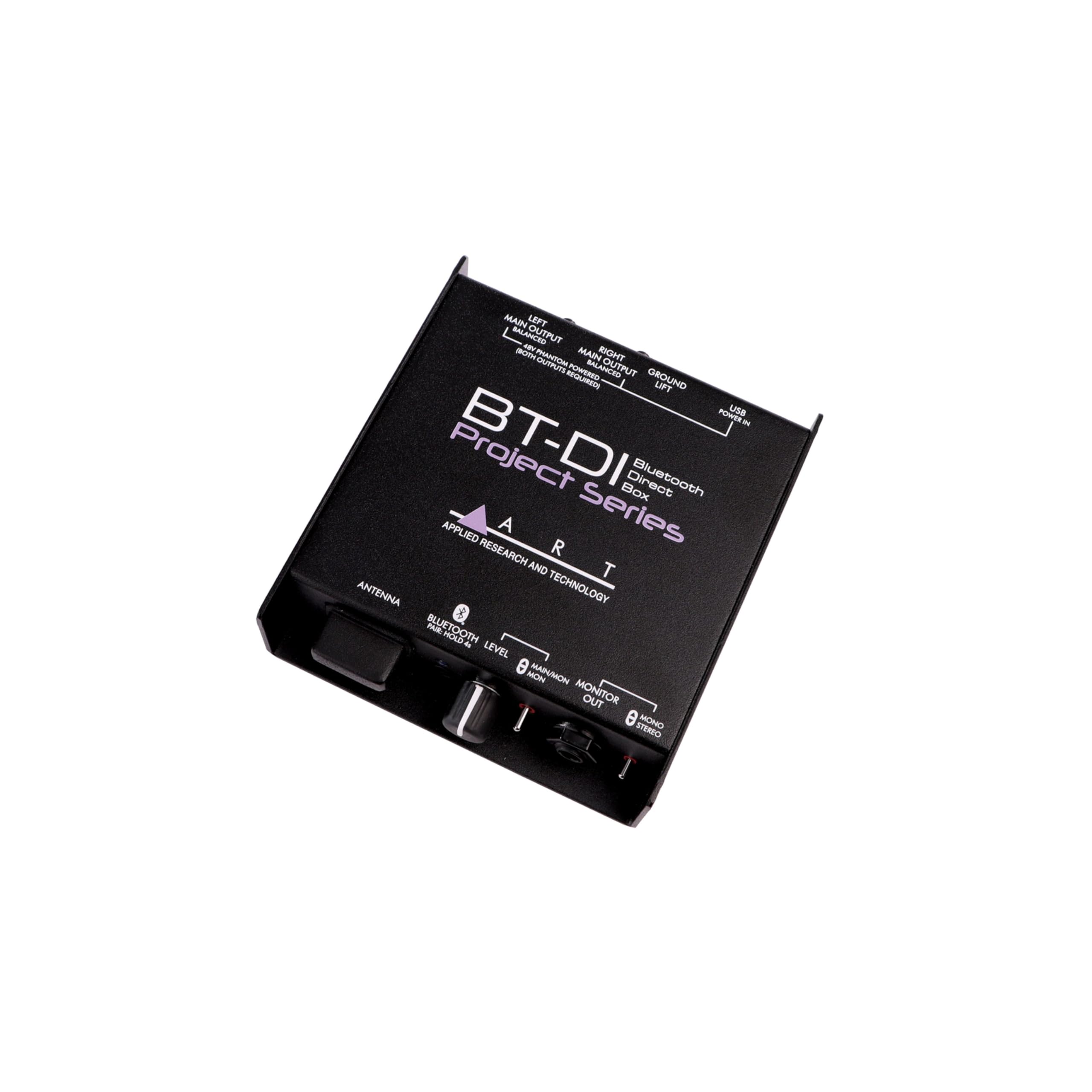 ART BT-DI Bluetooth Direct Box - Professional Audio Interface for Guitar, Bass & Keyboards | Wireless Connectivity for Live Performances & Studio Recording